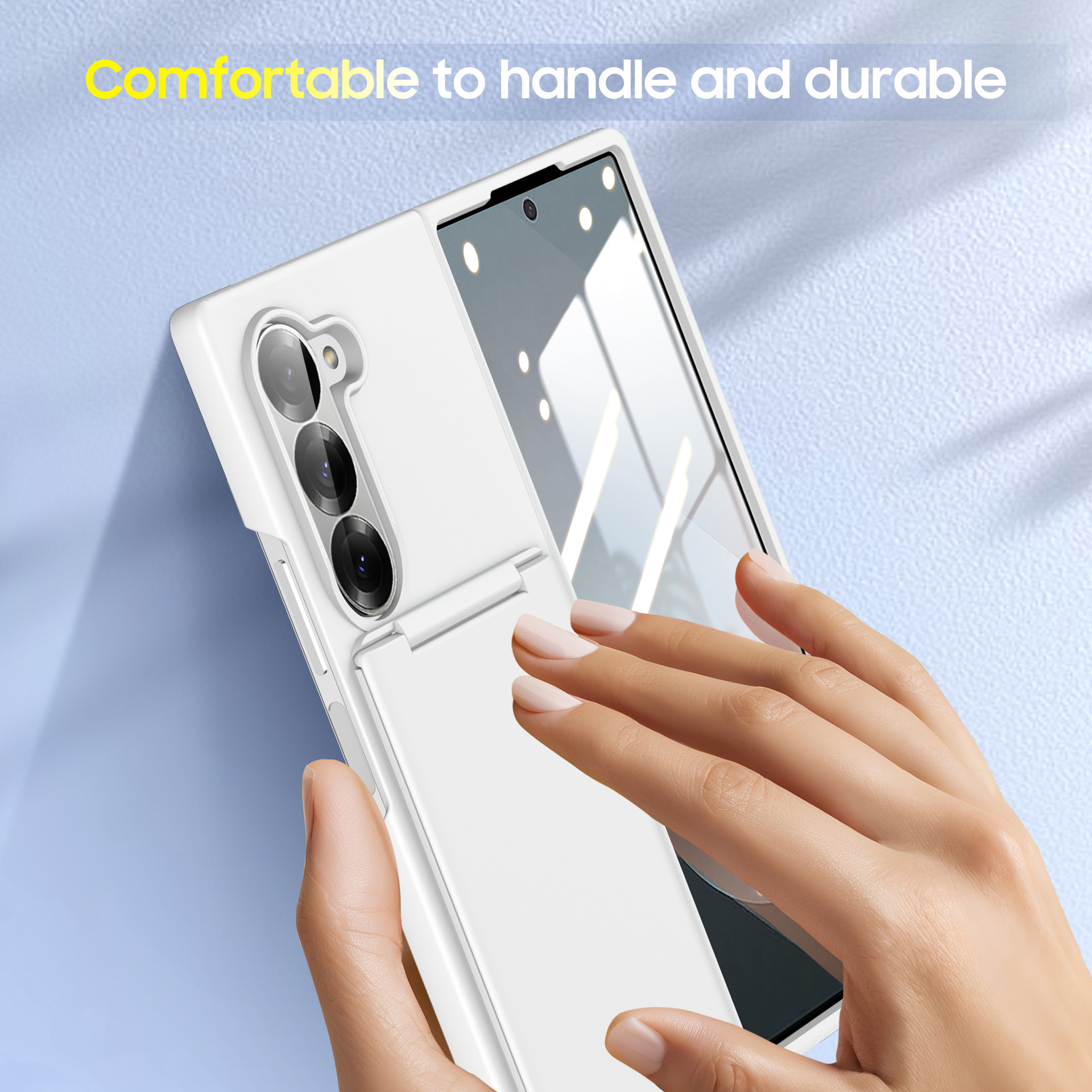Compatible with Samsung Z Fold8U phone case, 7/6/5 folding card holder, PC ultra-thin skin-feel shockproof protective case