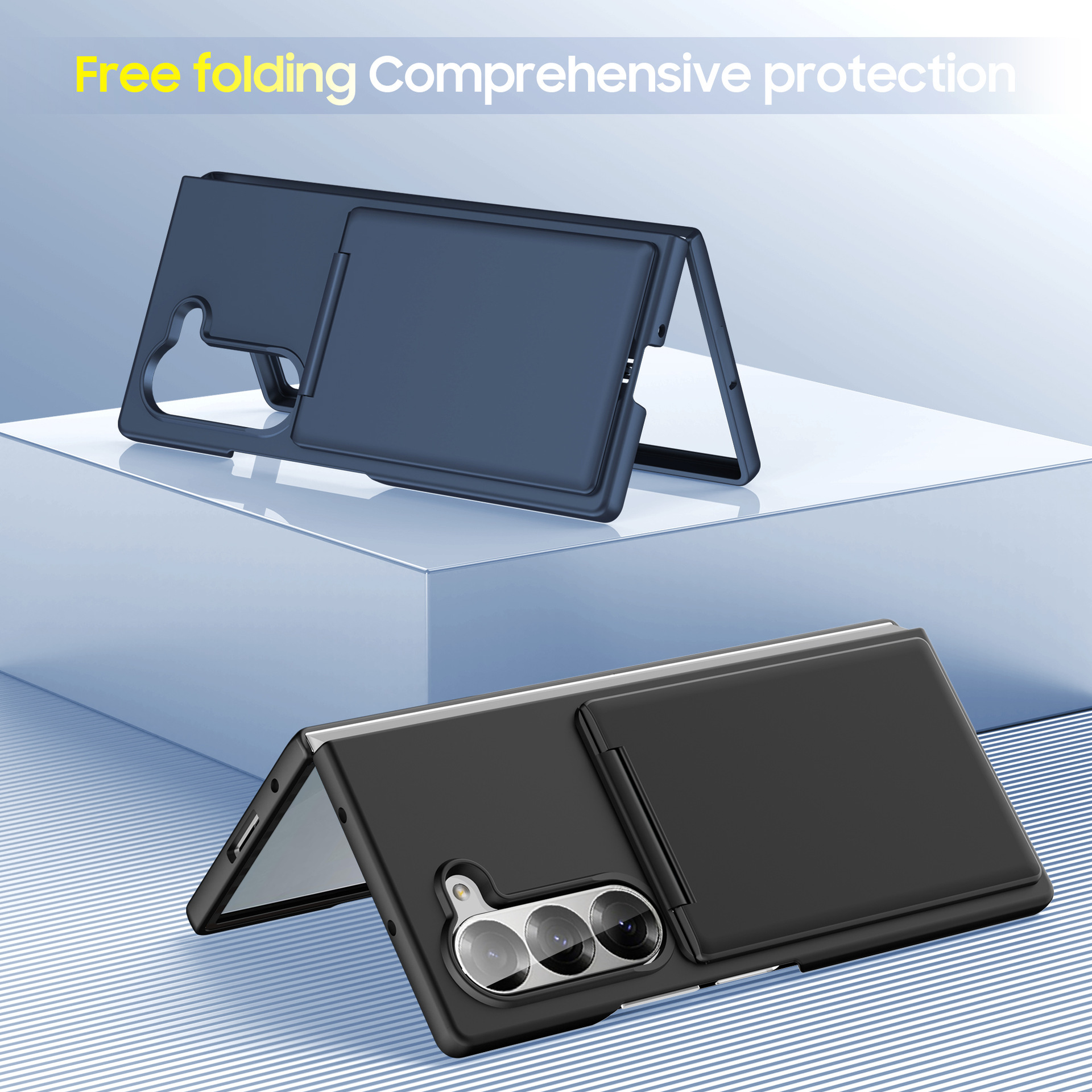 Compatible with Samsung Z Fold8U phone case, 7/6/5 folding card holder, PC ultra-thin skin-feel shockproof protective case