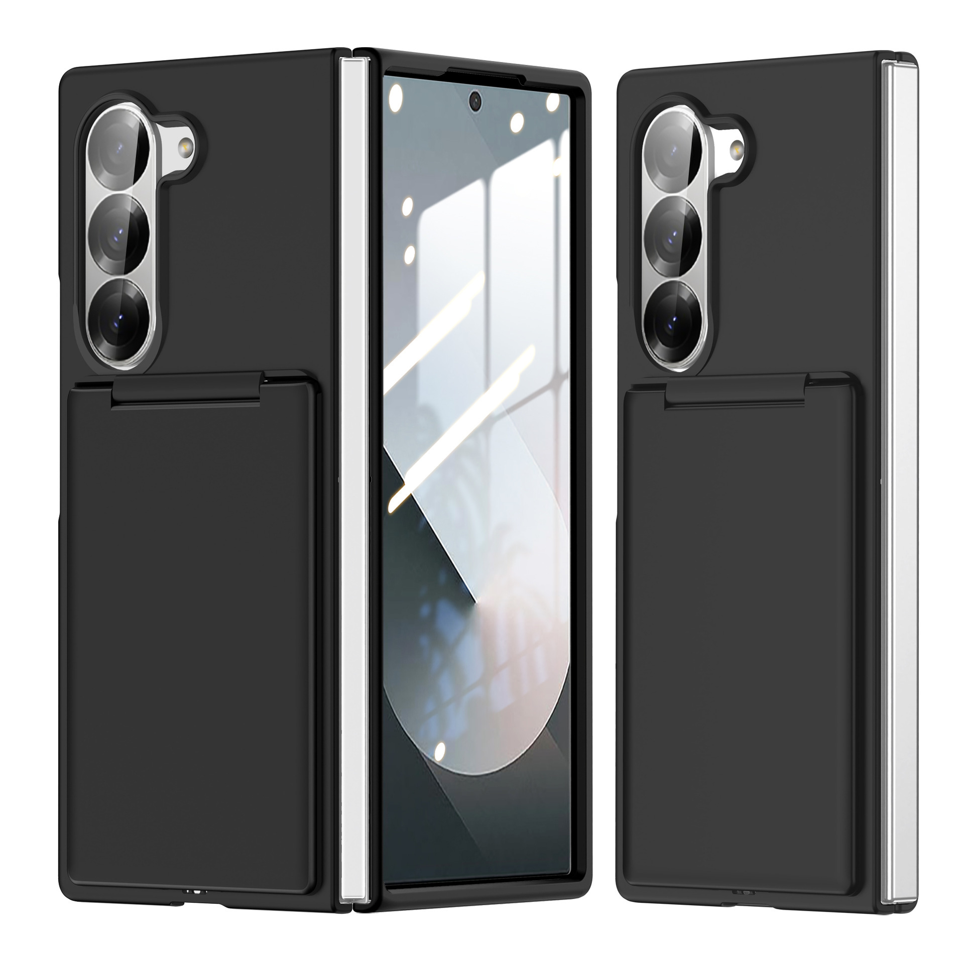 Compatible with Samsung Z Fold8U phone case, 7/6/5 folding card holder, PC ultra-thin skin-feel shockproof protective case
