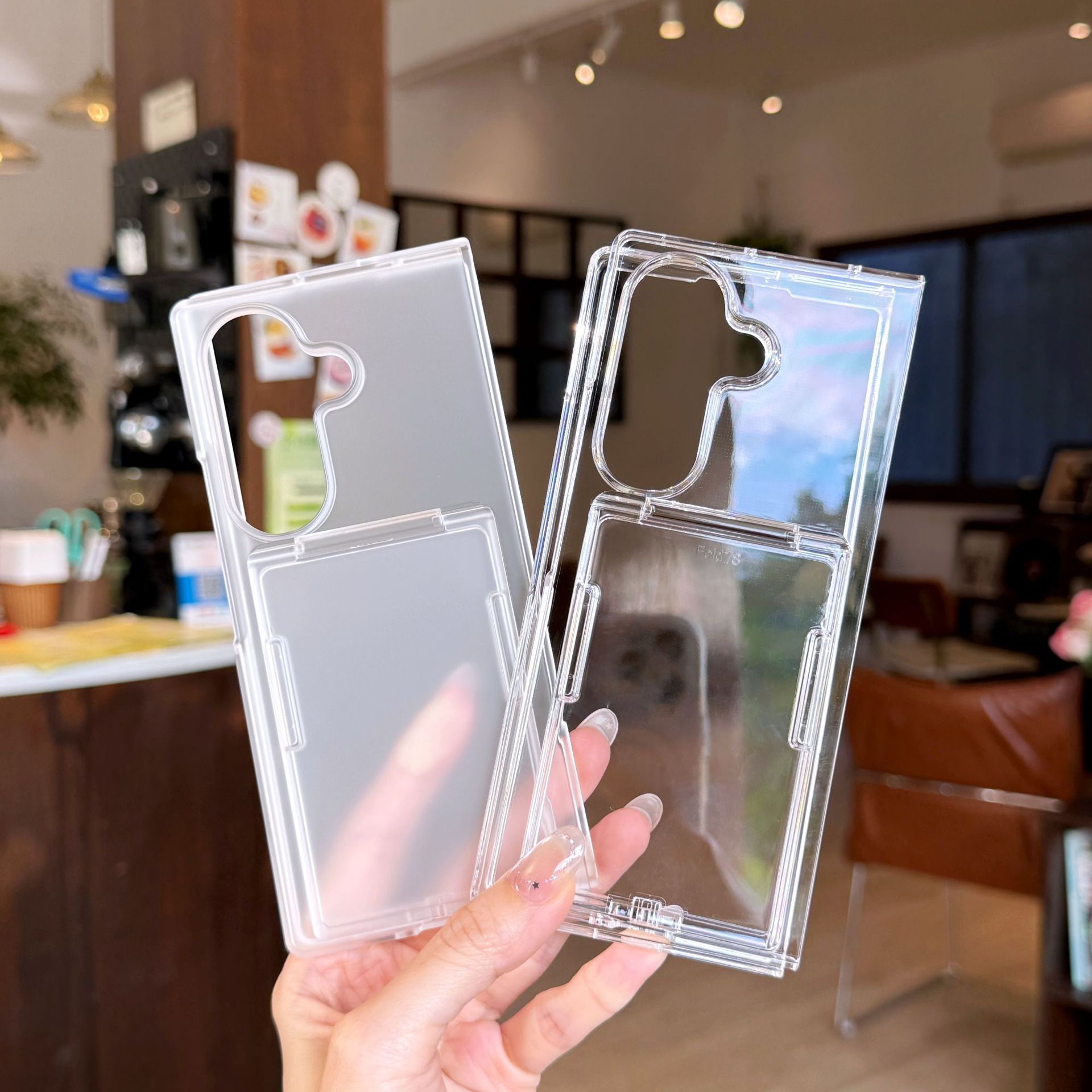 Compatible with Samsung Z Fold8U phone case, 7/6/5 folding card holder, PC ultra-thin skin-feel shockproof protective case