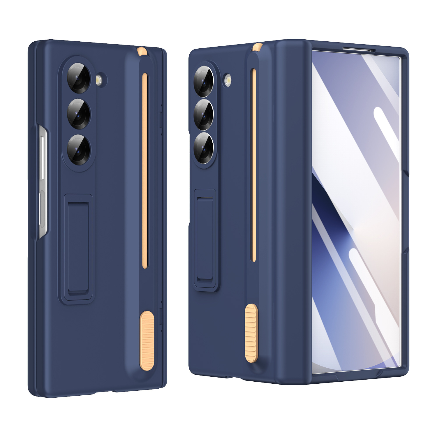 Samsung Fold8/7 phone case compatible with Z TriFold push-pull pen slot stand 6/5 case film full coverage protective case