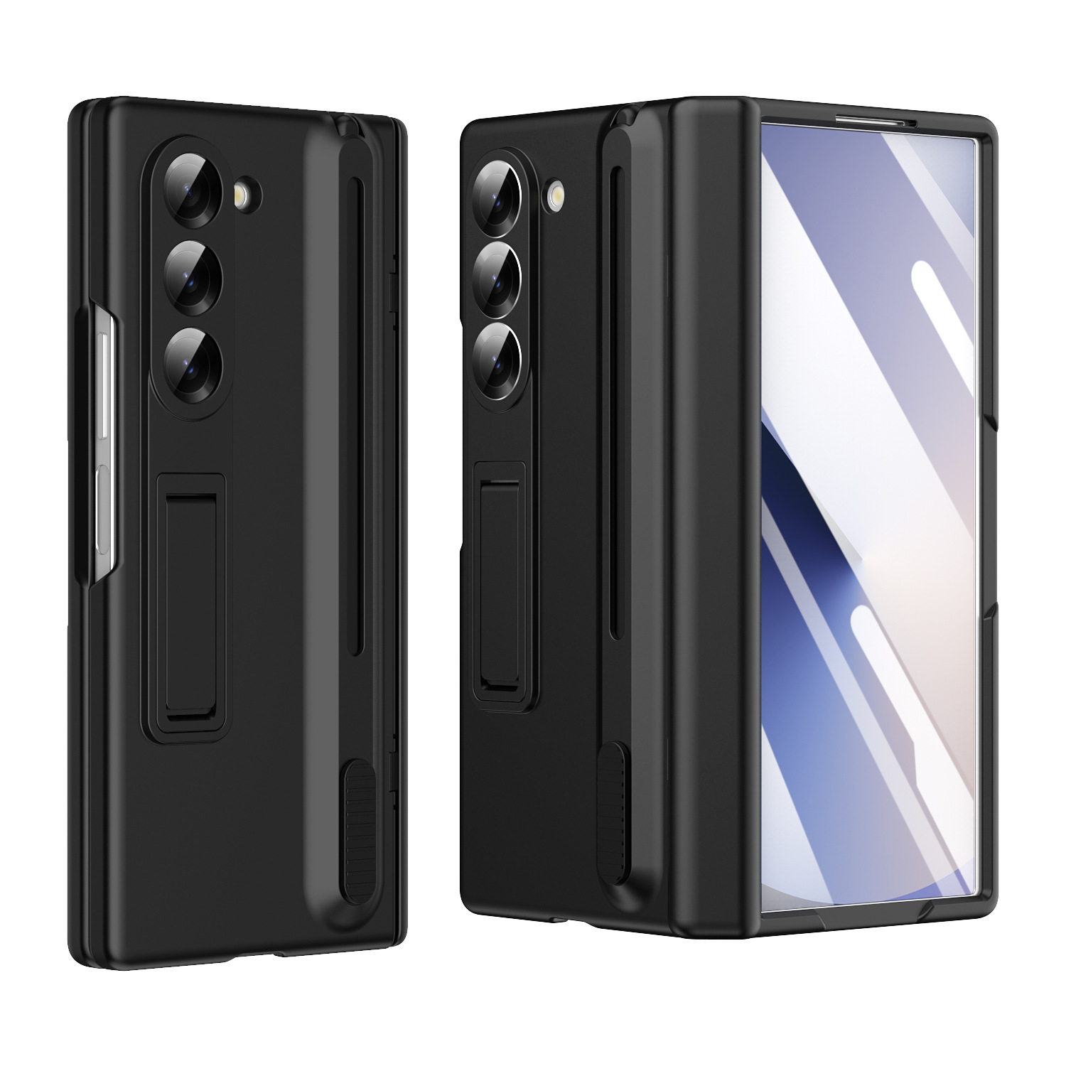 Samsung Fold8/7 phone case compatible with Z TriFold push-pull pen slot stand 6/5 case film full coverage protective case