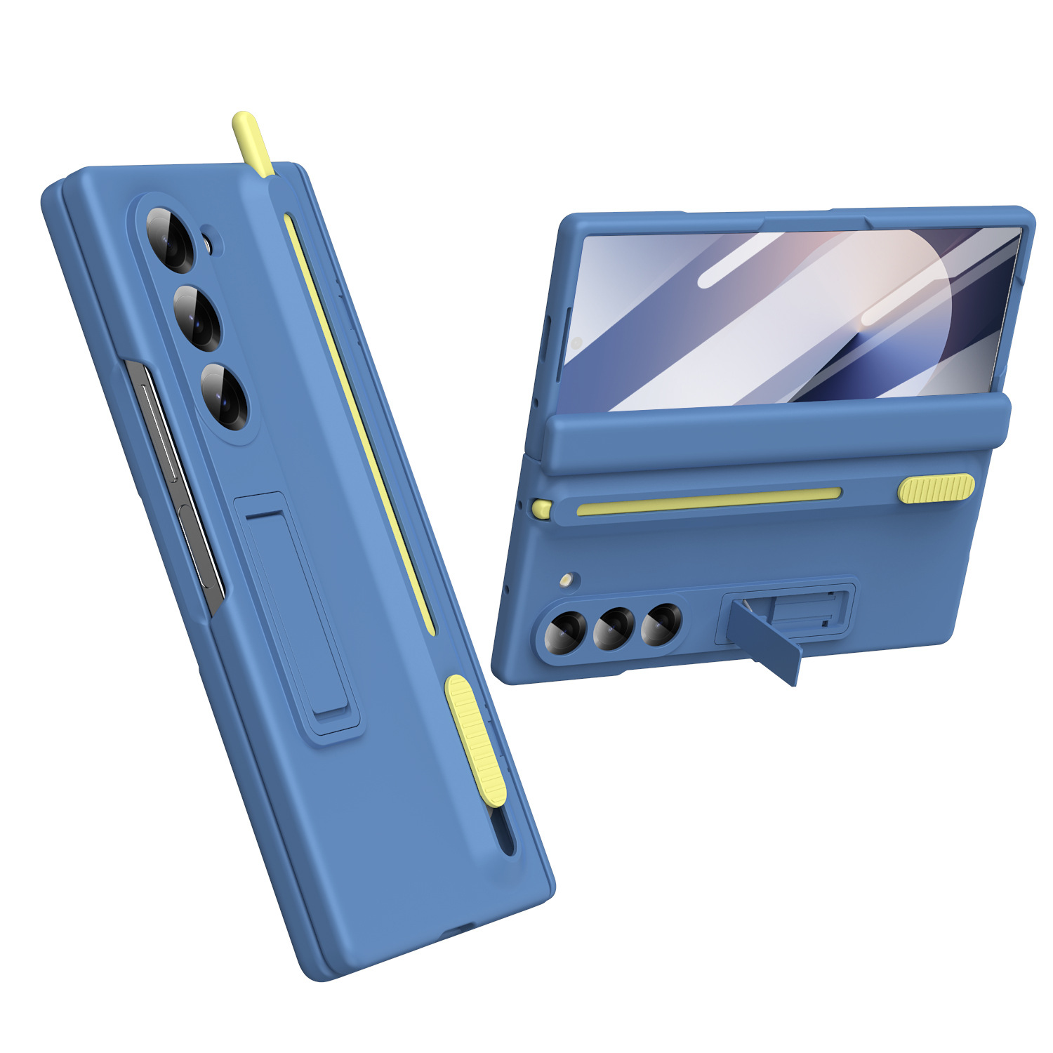 Samsung Fold8/7 phone case compatible with Z TriFold push-pull pen slot stand 6/5 case film full coverage protective case
