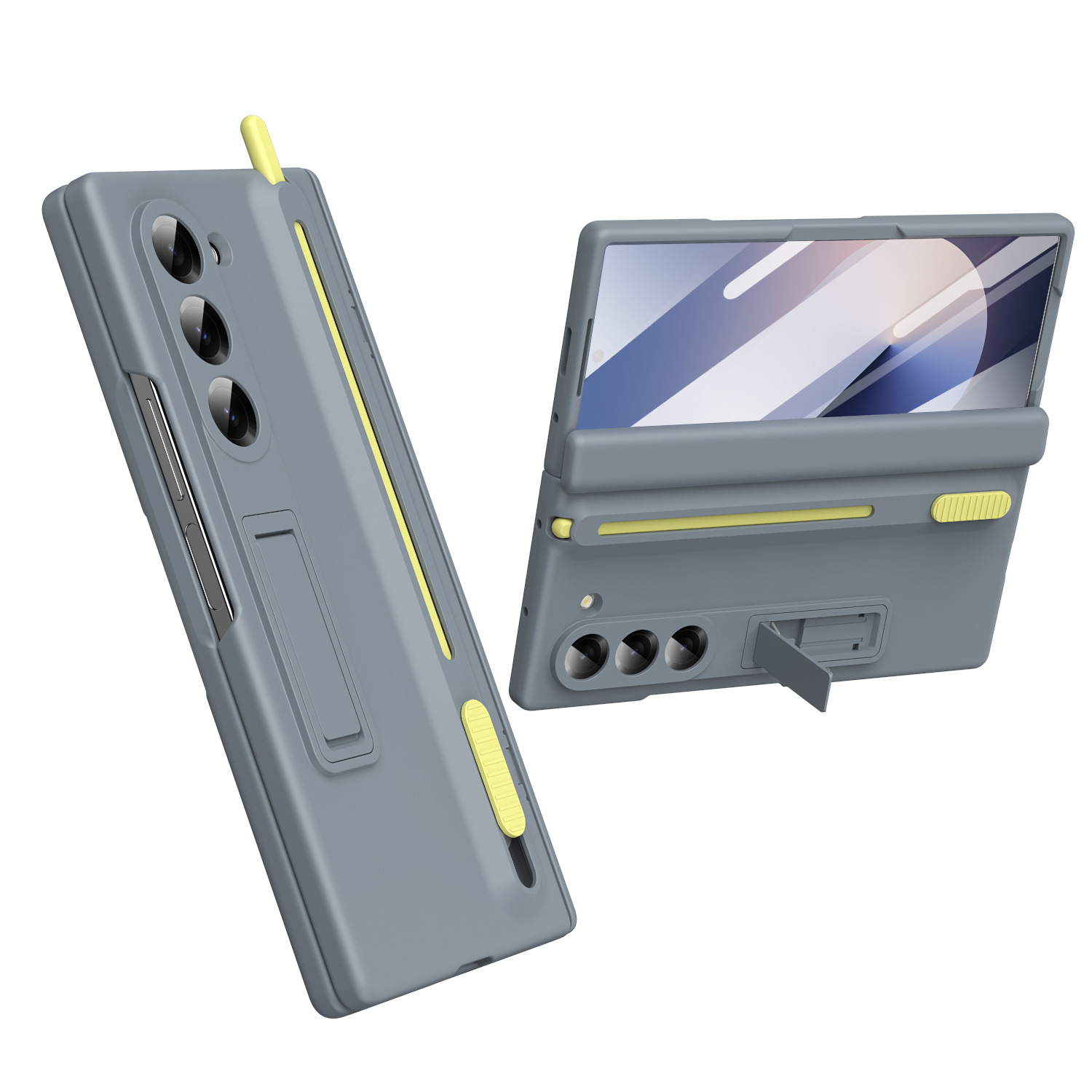 Samsung Fold8/7 phone case compatible with Z TriFold push-pull pen slot stand 6/5 case film full coverage protective case