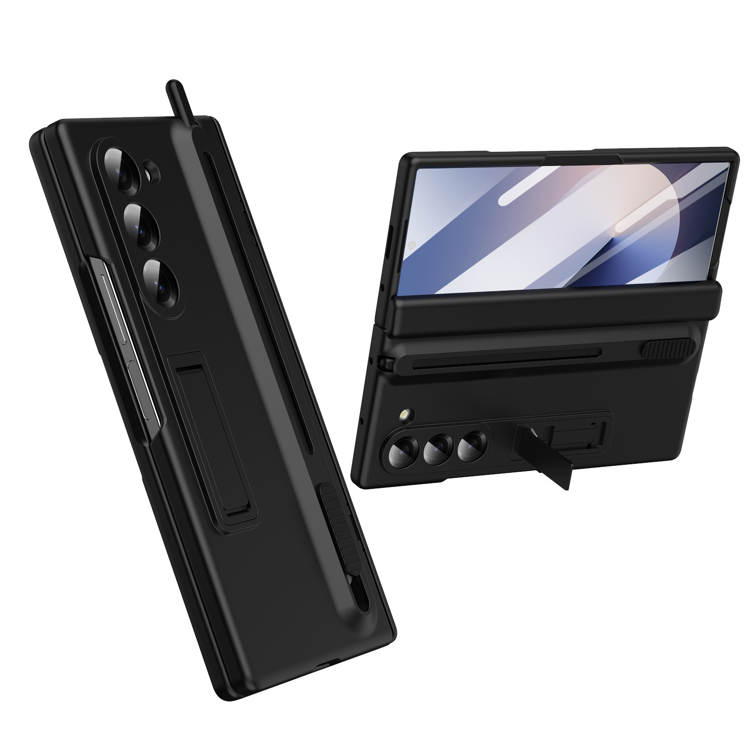 Samsung Fold8/7 phone case compatible with Z TriFold push-pull pen slot stand 6/5 case film full coverage protective case
