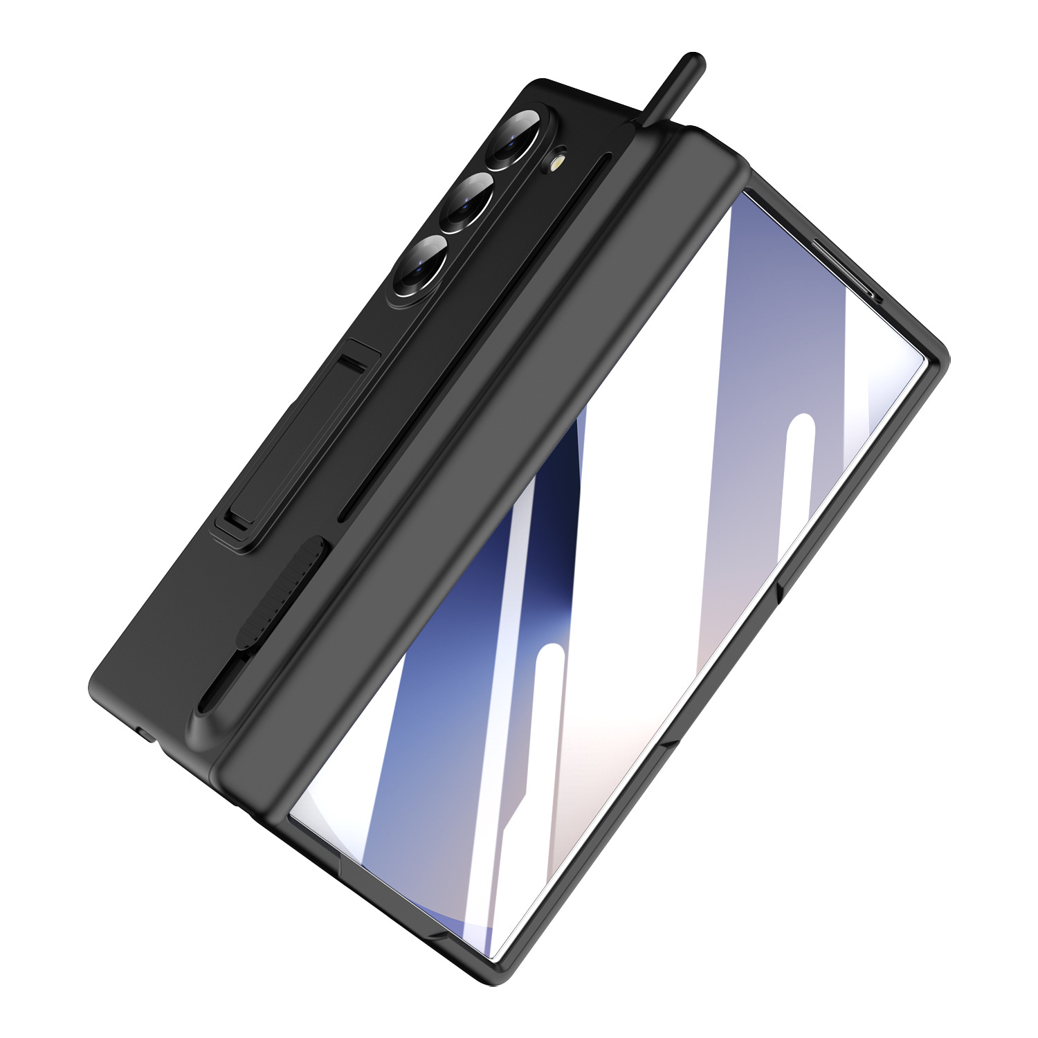Samsung Fold8/7 phone case compatible with Z TriFold push-pull pen slot stand 6/5 case film full coverage protective case