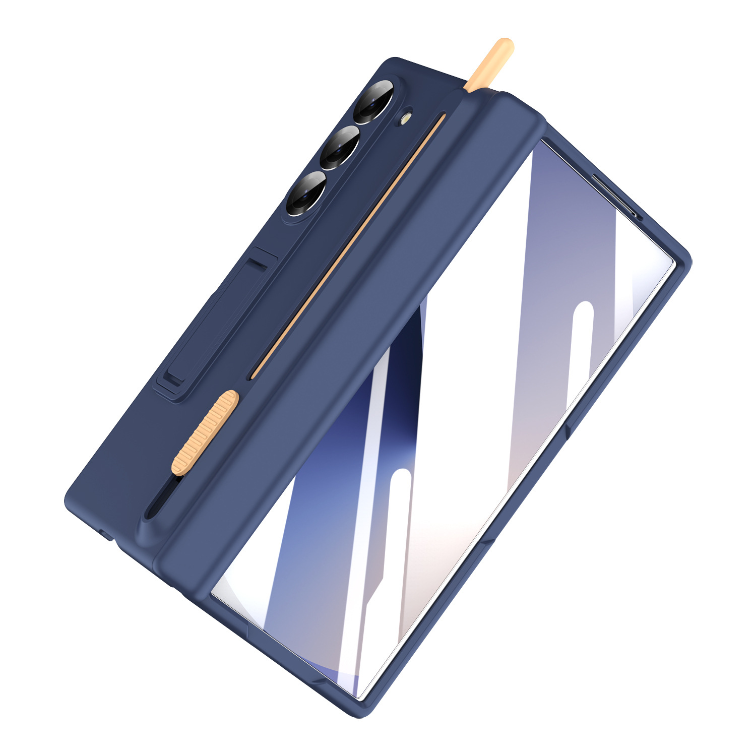 Samsung Fold8/7 phone case compatible with Z TriFold push-pull pen slot stand 6/5 case film full coverage protective case