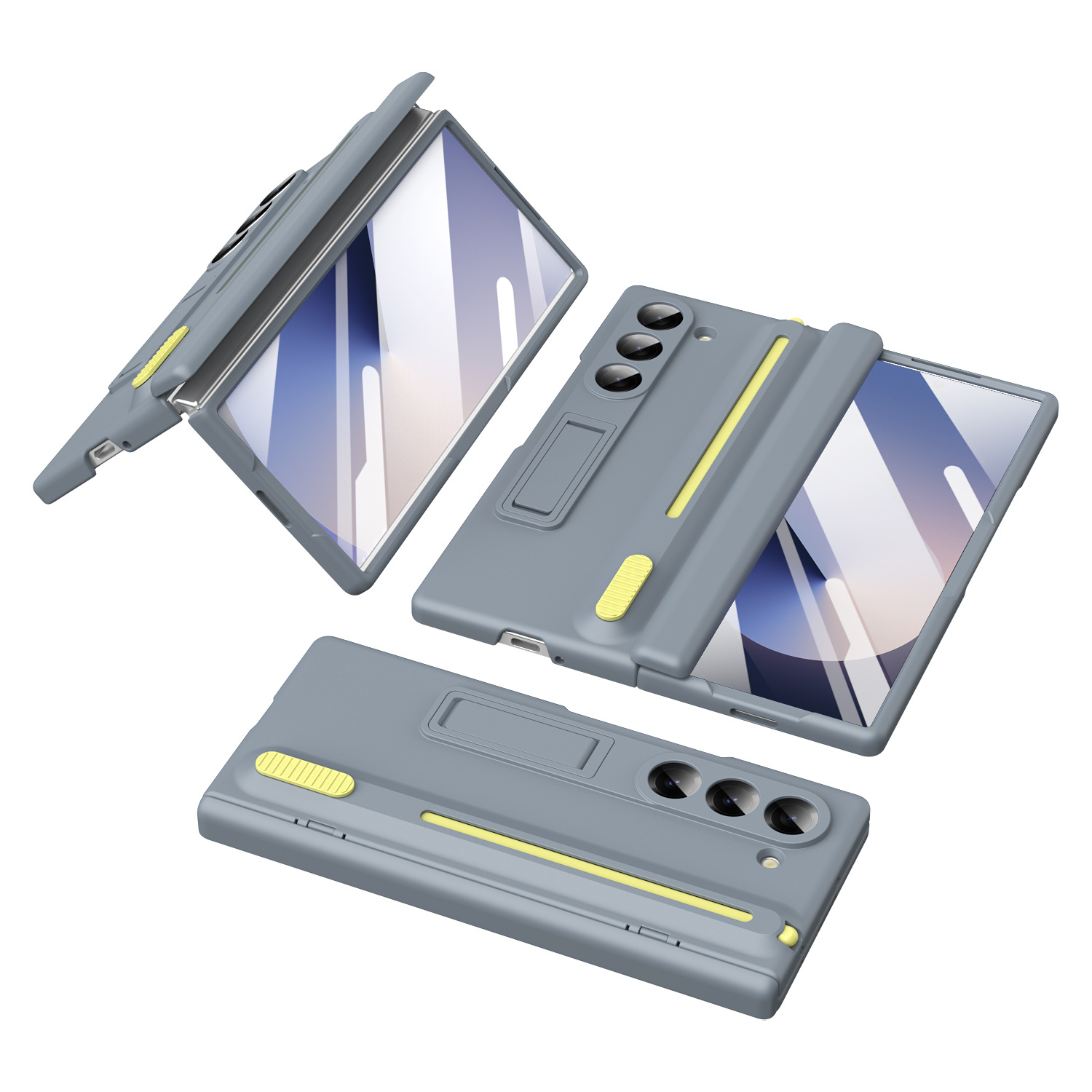 Samsung Fold8/7 phone case compatible with Z TriFold push-pull pen slot stand 6/5 case film full coverage protective case