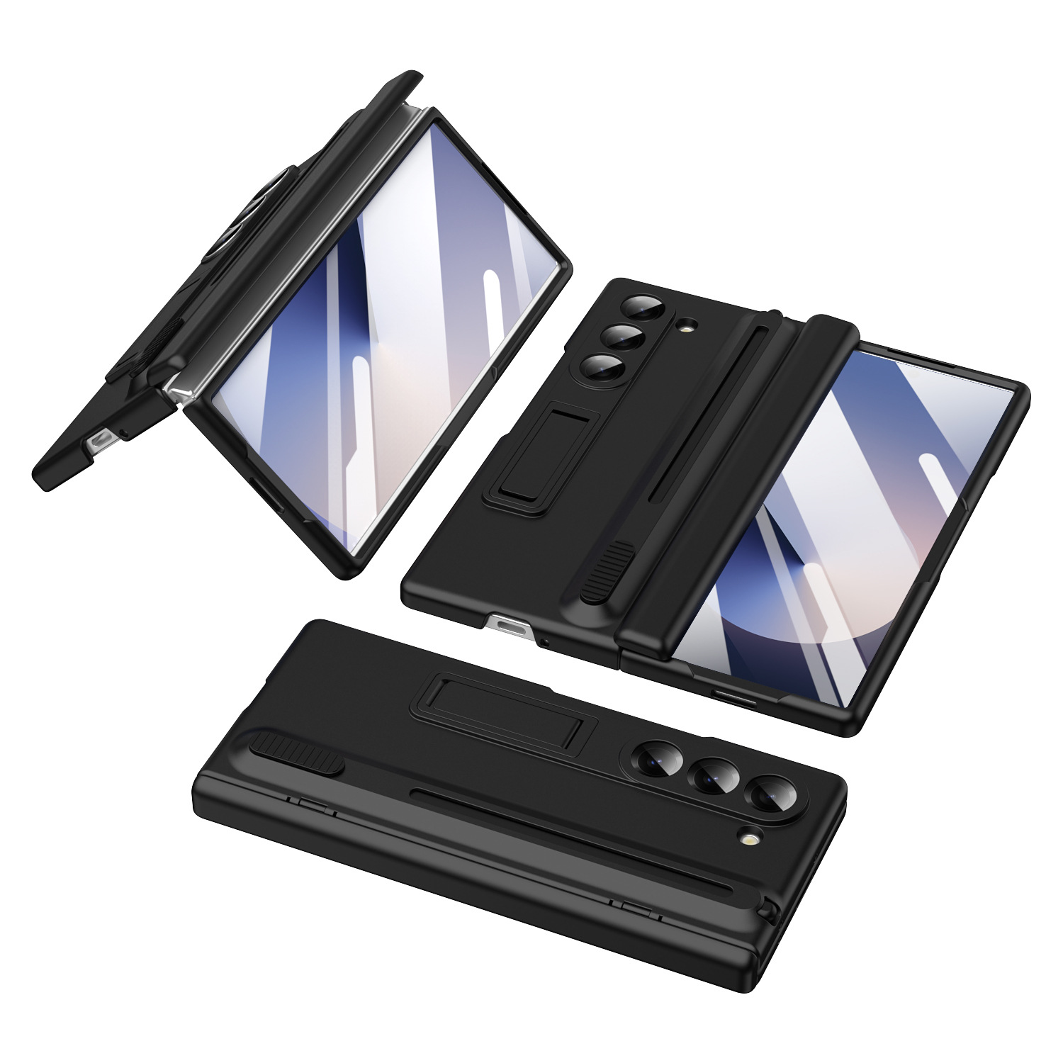 Samsung Fold8/7 phone case compatible with Z TriFold push-pull pen slot stand 6/5 case film full coverage protective case