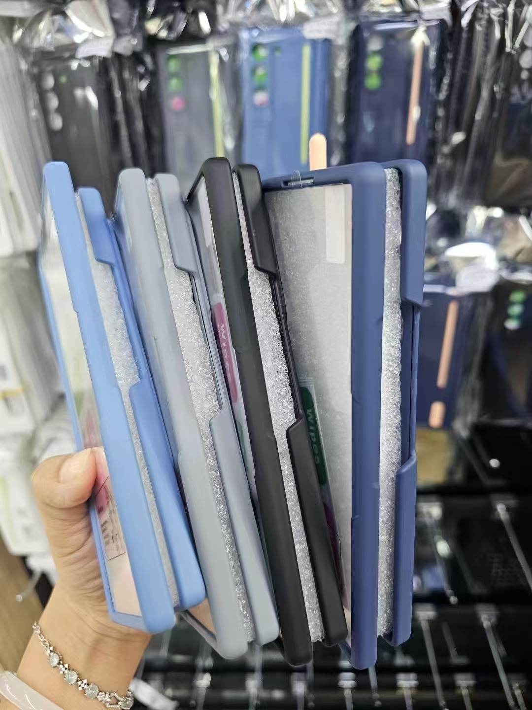 Samsung Fold8/7 phone case compatible with Z TriFold push-pull pen slot stand 6/5 case film full coverage protective case