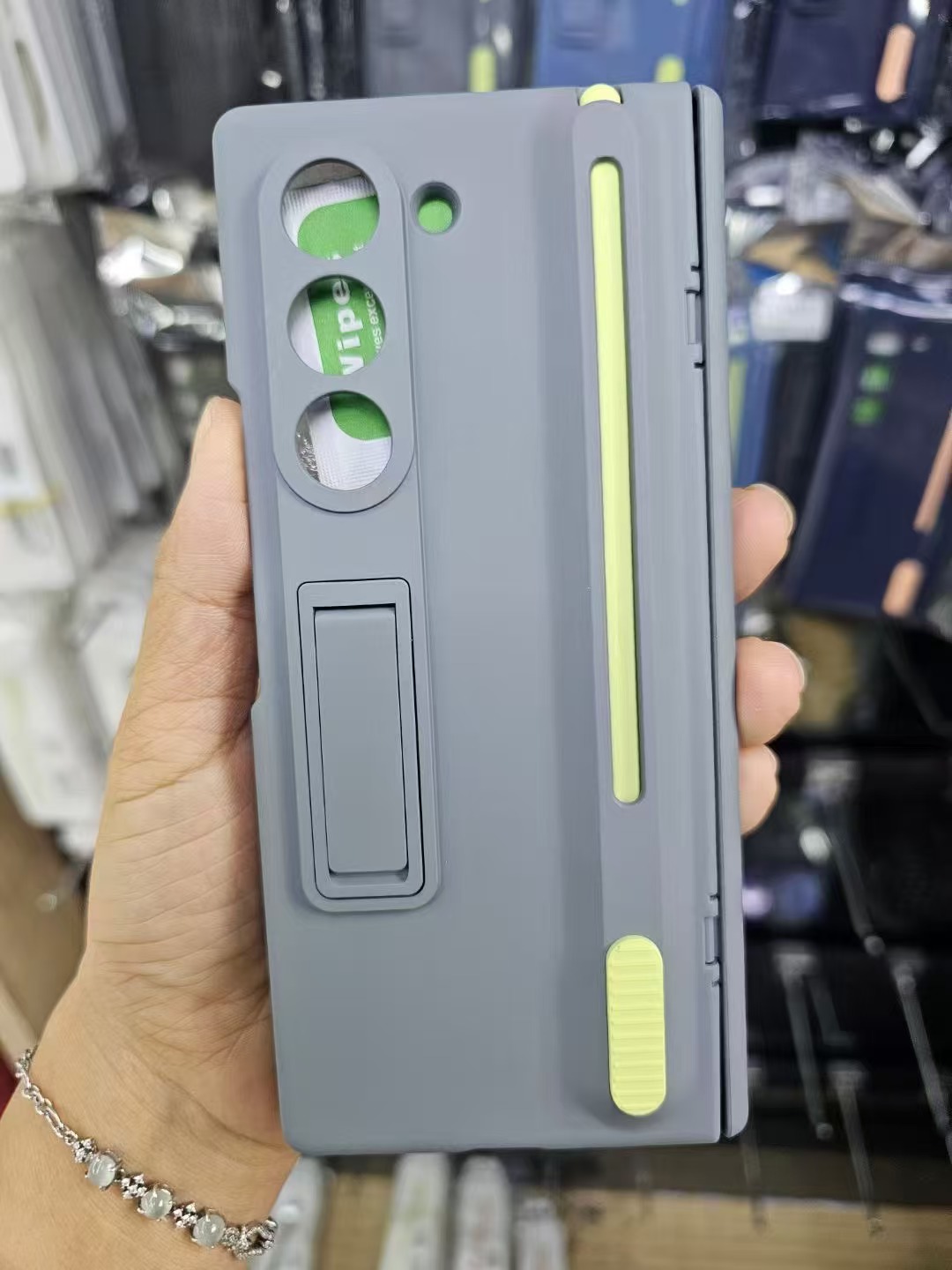 Samsung Fold8/7 phone case compatible with Z TriFold push-pull pen slot stand 6/5 case film full coverage protective case