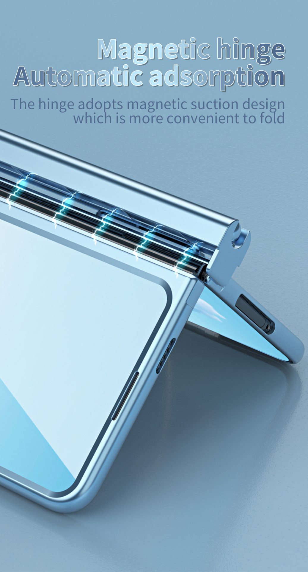 Compatible with Google Pixel Fold phone case, stand, hinge, and drop protection.