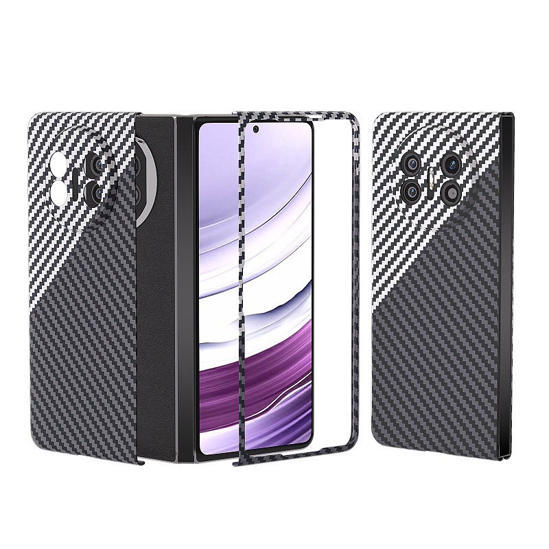 Compatible with Huawei Mate X7 phone case, X6 carbon fiber texture magnetic ring, X5 foldable screen ultra-thin drop-proof protective case