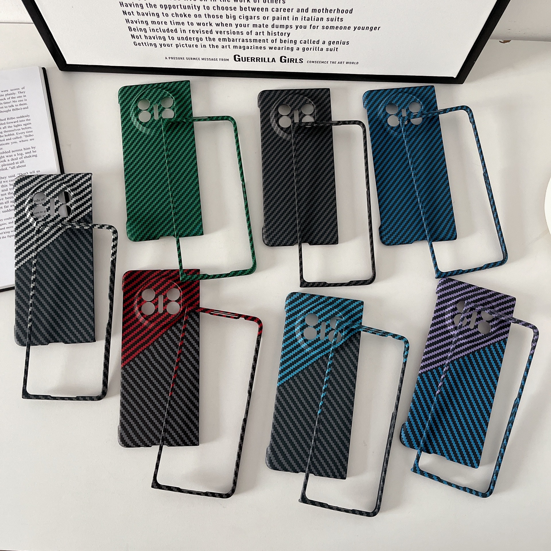 Compatible with Huawei Mate X7 phone case, X6 carbon fiber texture magnetic ring, X5 foldable screen ultra-thin drop-proof protective case