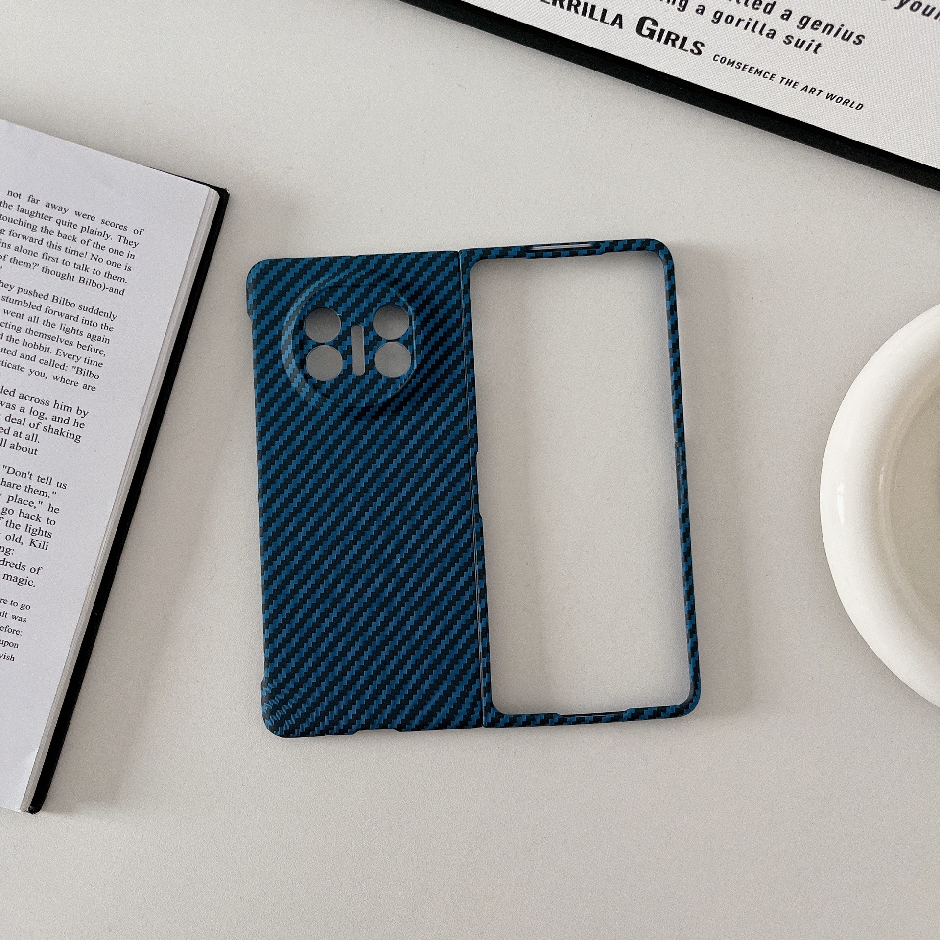 Compatible with Huawei Mate X7 phone case, X6 carbon fiber texture magnetic ring, X5 foldable screen ultra-thin drop-proof protective case