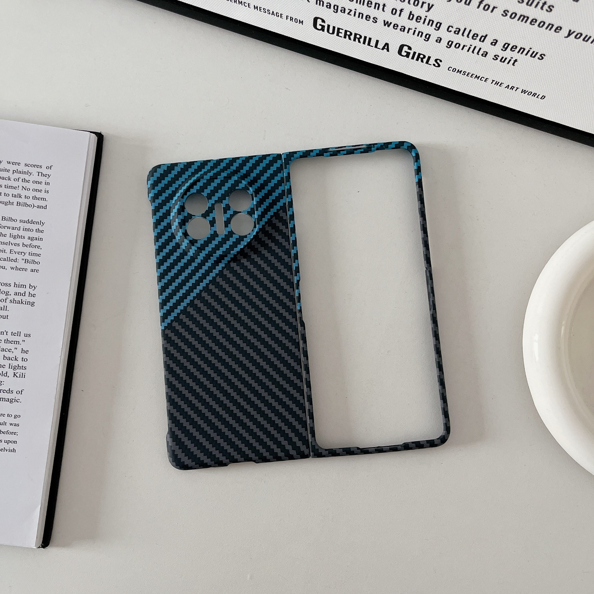 Compatible with Huawei Mate X7 phone case, X6 carbon fiber texture magnetic ring, X5 foldable screen ultra-thin drop-proof protective case