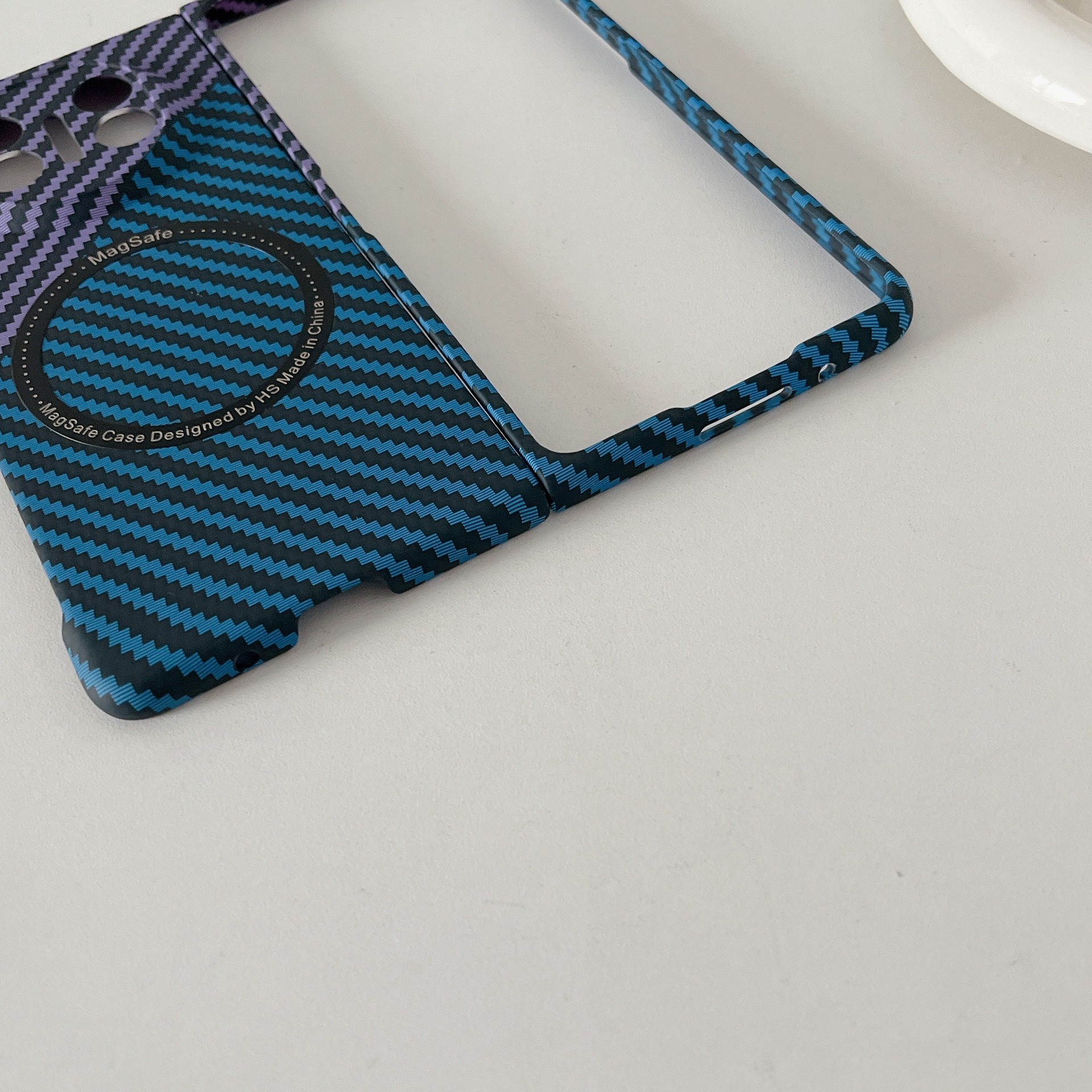 Compatible with Huawei Mate X7 phone case, X6 carbon fiber texture magnetic ring, X5 foldable screen ultra-thin drop-proof protective case