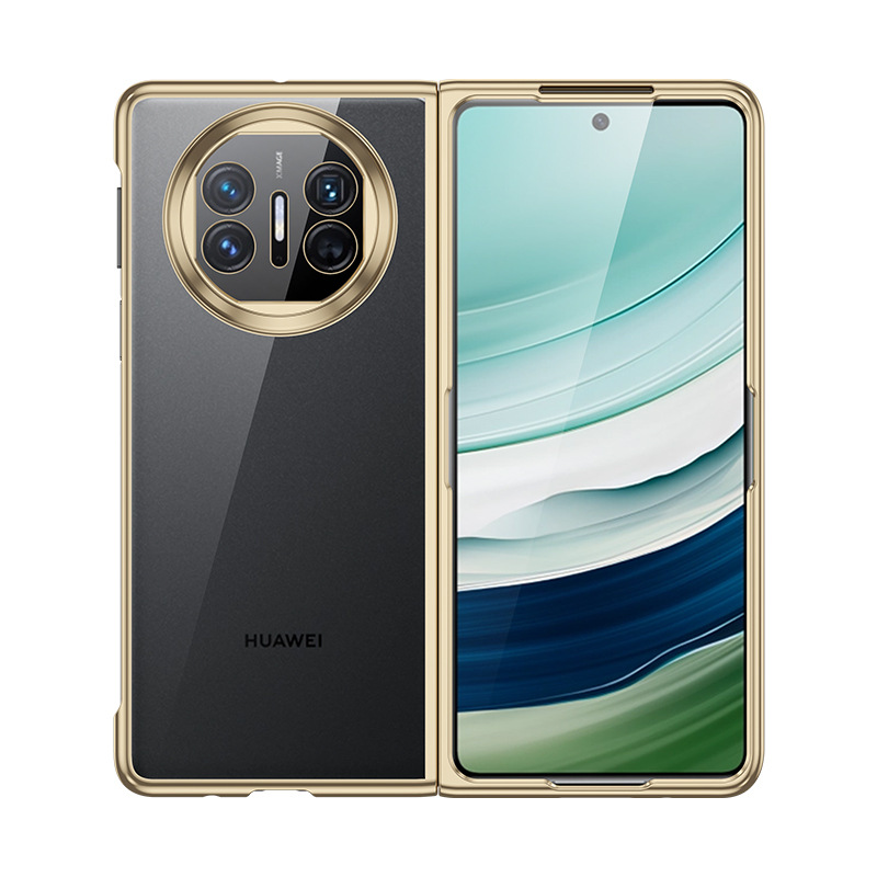 Compatible with Huawei Mate X7/X6 phone cases, Honor V6 electroplated transparent N6 foldable screen V5 drop-proof protective cases
