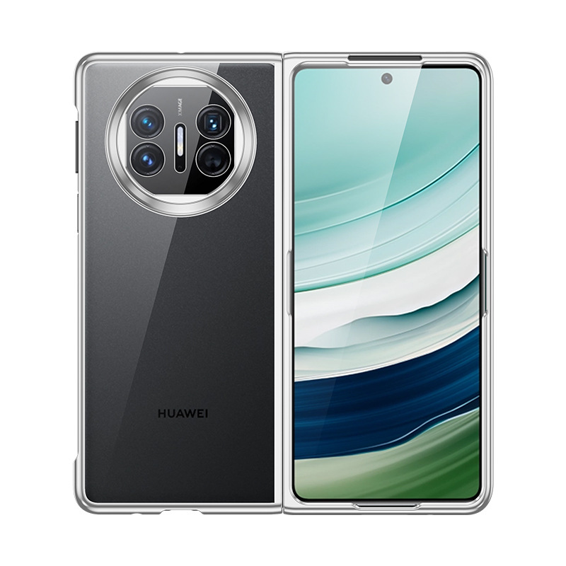 Compatible with Huawei Mate X7/X6 phone cases, Honor V6 electroplated transparent N6 foldable screen V5 drop-proof protective cases