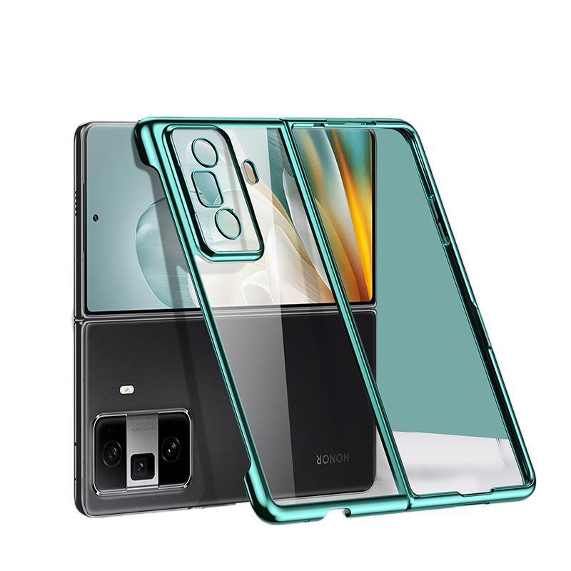 Compatible with Huawei Mate X7/X6 phone cases, Honor V6 electroplated transparent N6 foldable screen V5 drop-proof protective cases