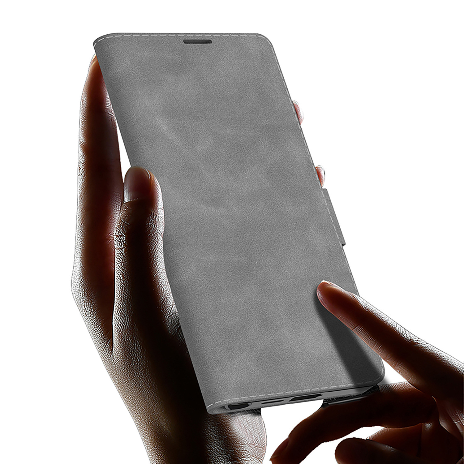 Compatible with Samsung S26 Ultra phone case, S25U electroplated flip case with SIM card slot, frosted leather, drop-proof protective case