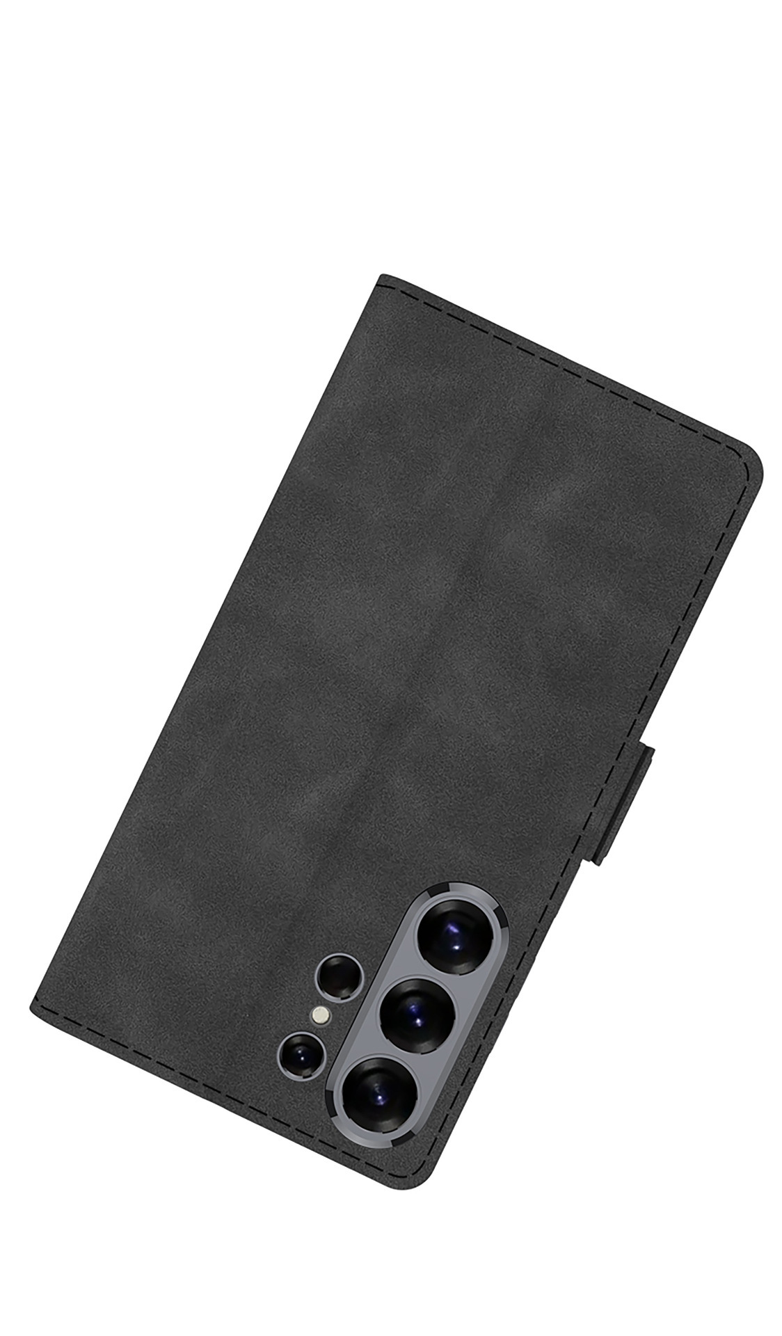 Compatible with Samsung S26 Ultra phone case, S25U electroplated flip case with SIM card slot, frosted leather, drop-proof protective case