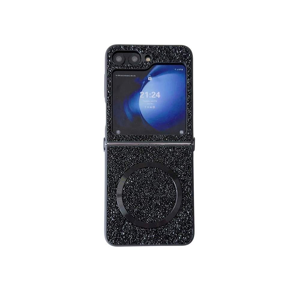 Compatible with Samsung Z Fold7/6/5 phone case, Flip7/6/5/4/3 foldable screen diamond magnetic charging protective case