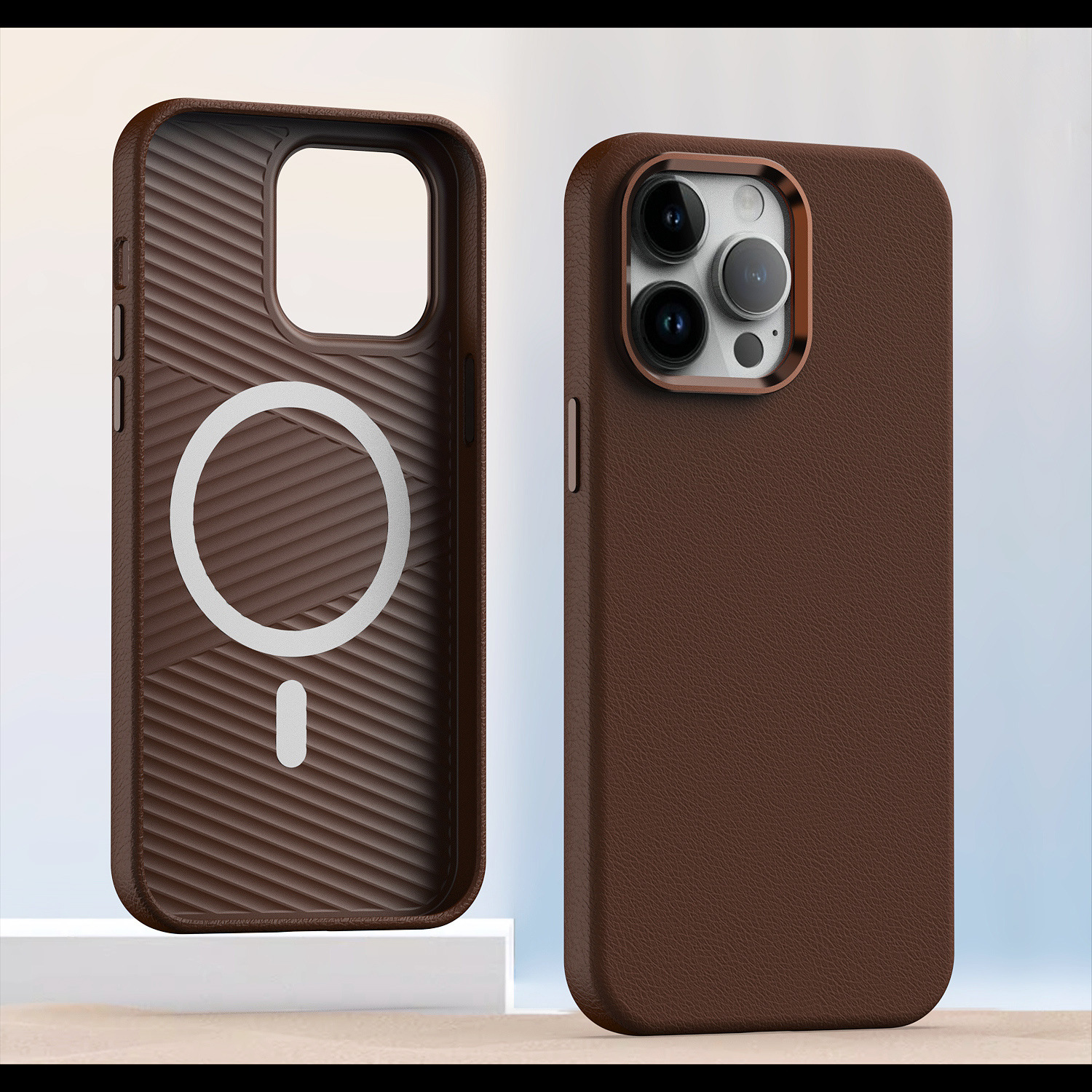 Compatible with Apple 16 Pro Max phone case, 15/14 Plus built-in magnetic leather case, 13 Pro shockproof protective case, 12