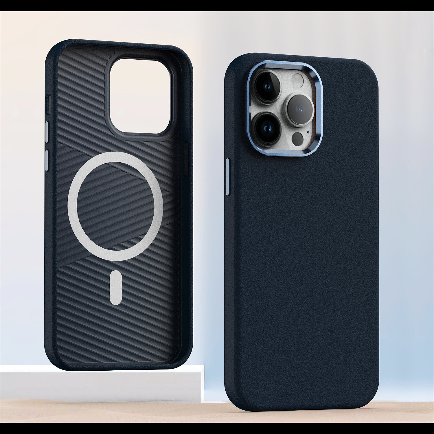 Compatible with Apple 16 Pro Max phone case, 15/14 Plus built-in magnetic leather case, 13 Pro shockproof protective case, 12