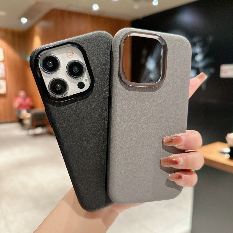 Compatible with Apple 16 Pro Max phone case, 15/14 Plus built-in magnetic leather case, 13 Pro shockproof protective case, 12