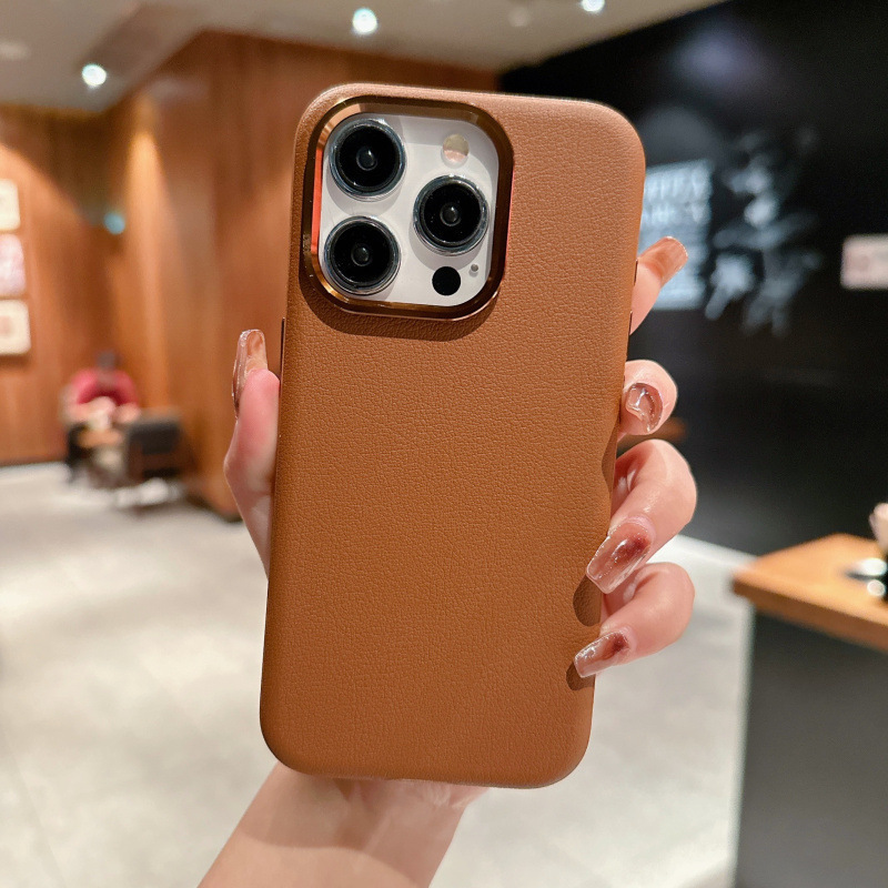 Compatible with Apple 16 Pro Max phone case, 15/14 Plus built-in magnetic leather case, 13 Pro shockproof protective case, 12