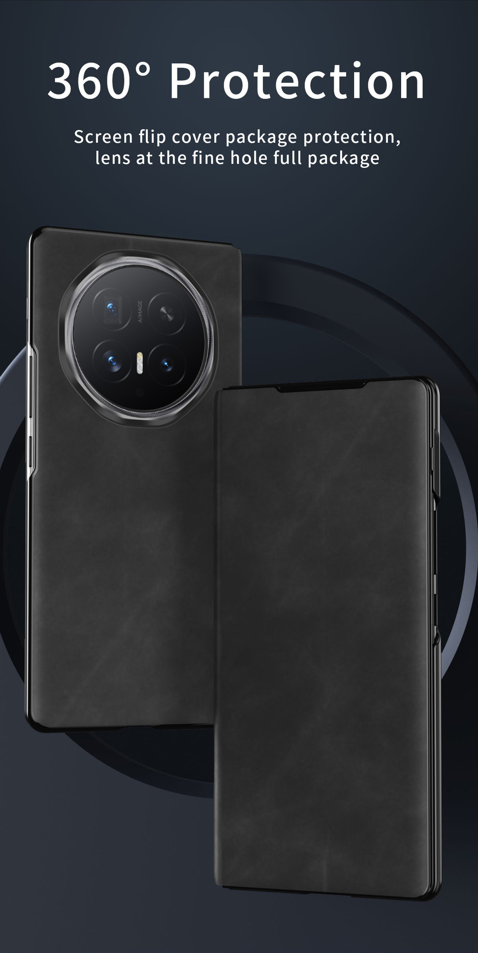 Compatible with Honor Magic V6 phone case, V5 Nappa textured flip leather case, VS3 foldable screen full-coverage drop-proof protective case