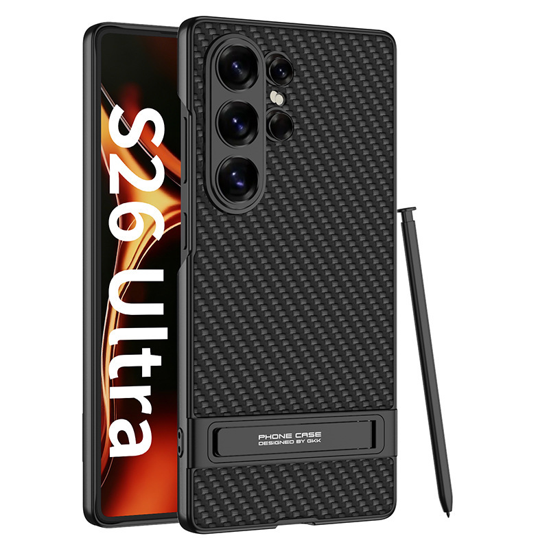 Compatible with Samsung S25 Ultra phone case, vegan leather Triumph stand, S24/23 Ultra ultra-thin shockproof protective case