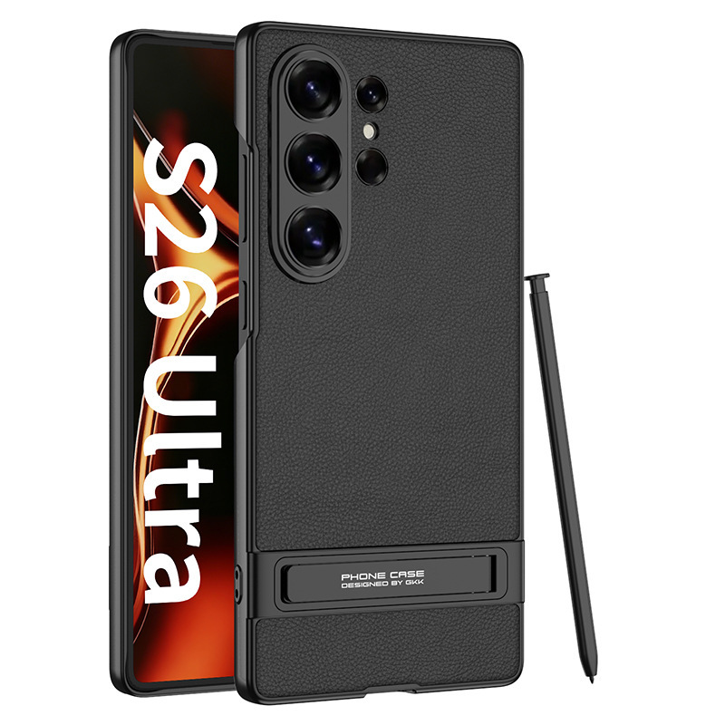 Compatible with Samsung S25 Ultra phone case, vegan leather Triumph stand, S24/23 Ultra ultra-thin shockproof protective case