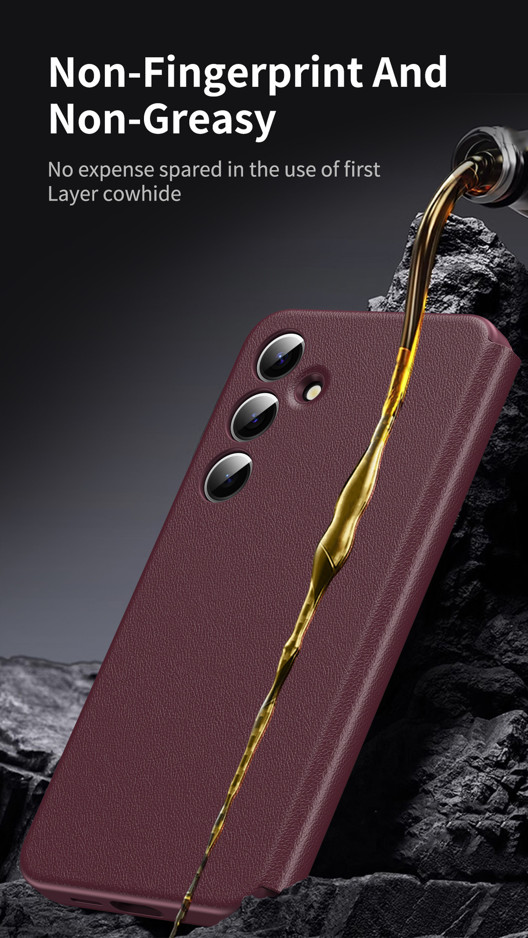 Compatible with Samsung S26 Ultra phone case, A57, no flip-open required for answering calls, S25FE smart window, 24P SIM card slot leather case