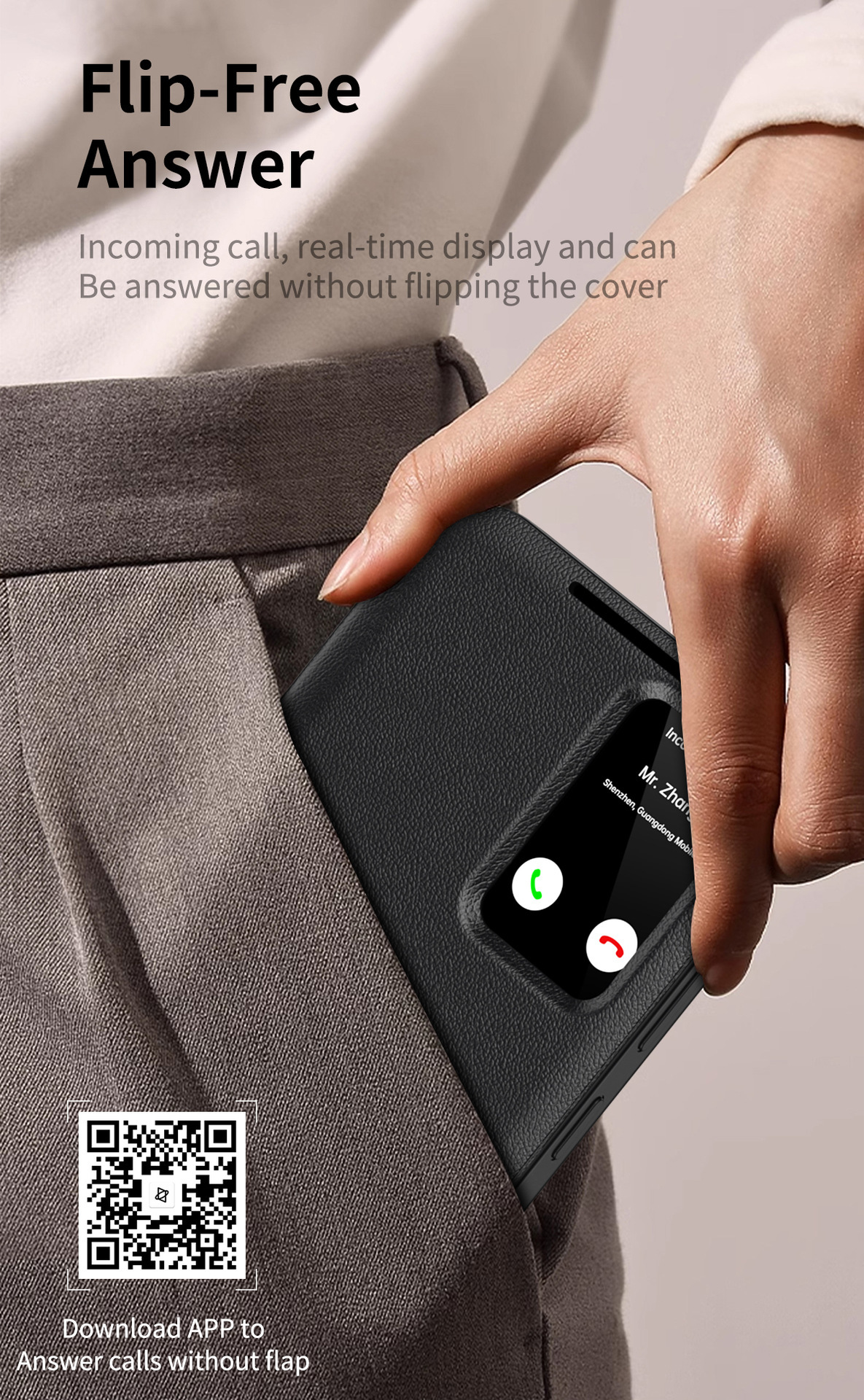 Compatible with Samsung S26 Ultra phone case, A57, no flip-open required for answering calls, S25FE smart window, 24P SIM card slot leather case