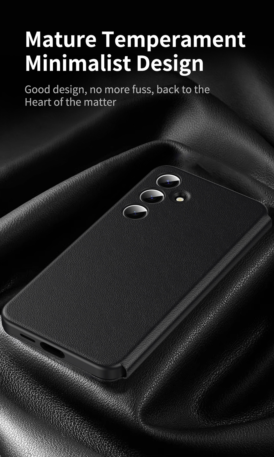 Compatible with Samsung S26 Ultra phone case, A57, no flip-open required for answering calls, S25FE smart window, 24P SIM card slot leather case