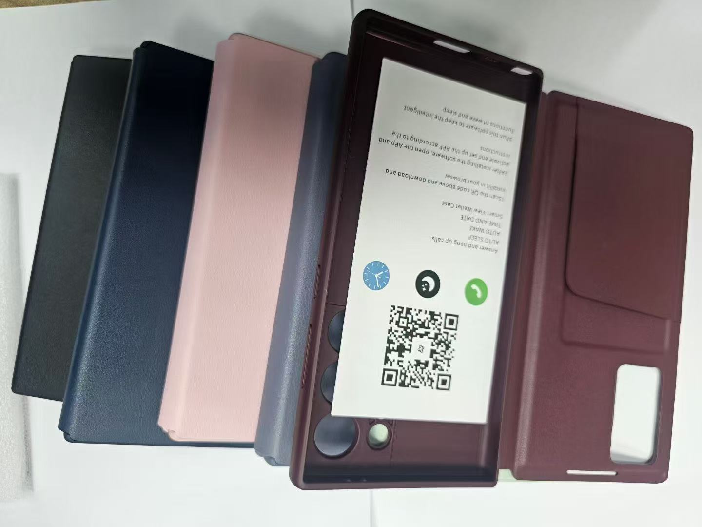 Compatible with Samsung S26 Ultra phone case, A57, no flip-open required for answering calls, S25FE smart window, 24P SIM card slot leather case