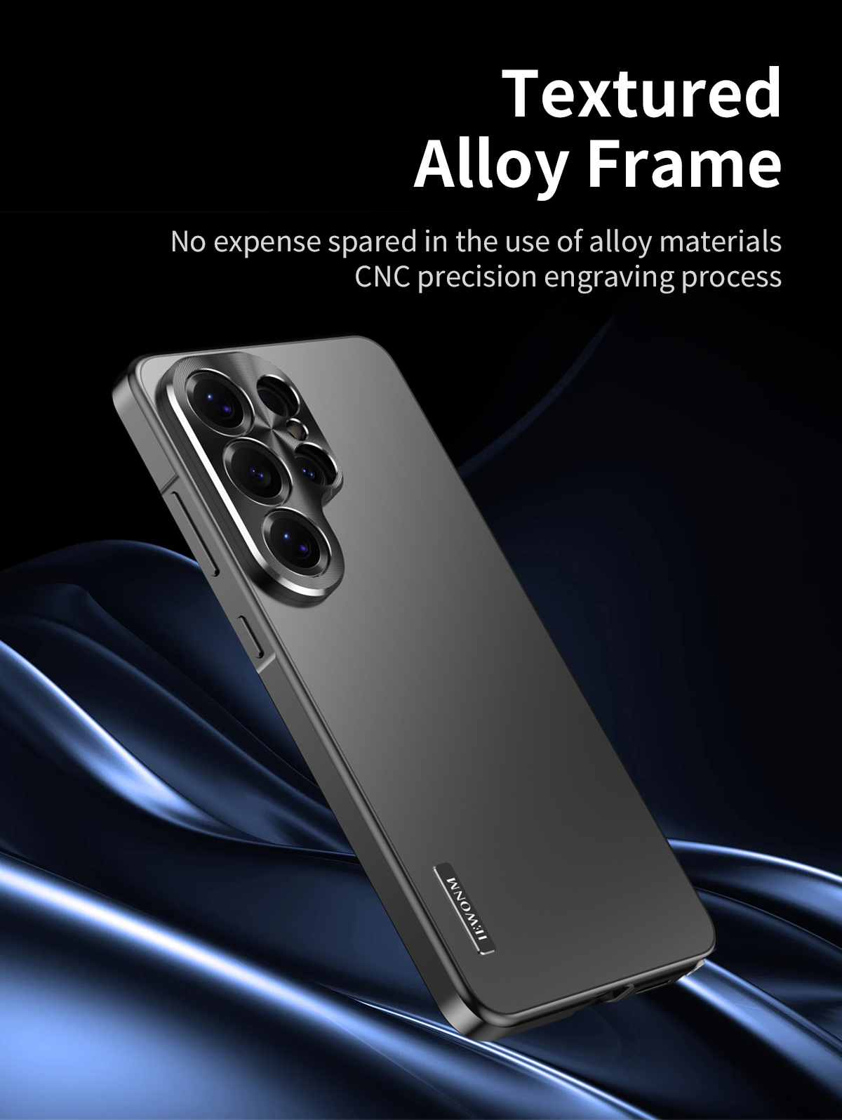 Compatible with Samsung S26 Ultra phone case, S25 Plus magnetic alloy frame, S24U full-coverage drop-proof protective case