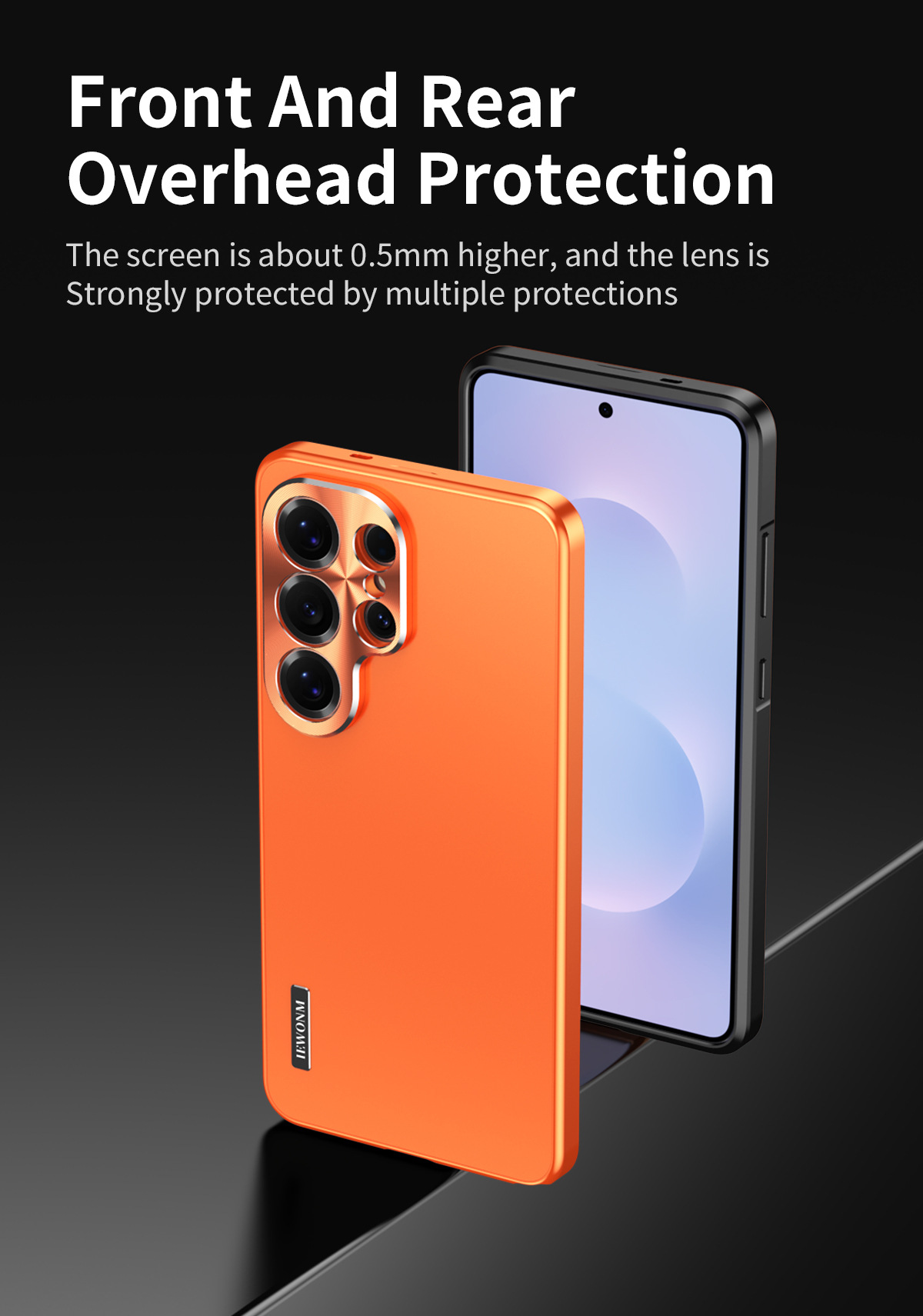 Compatible with Samsung S26 Ultra phone case, S25 Plus magnetic alloy frame, S24U full-coverage drop-proof protective case