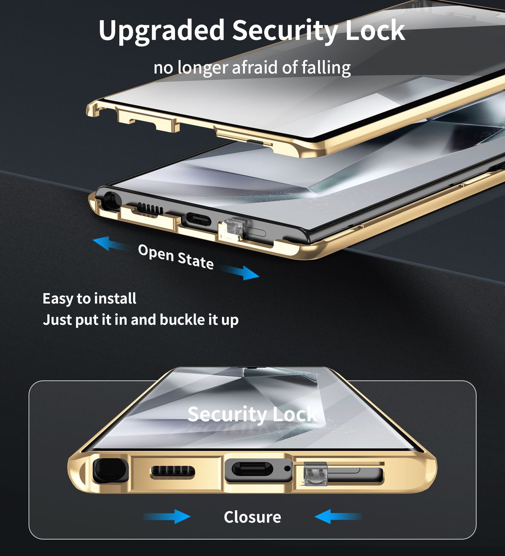 Compatible with Samsung S26 Ultra phone case, S25 Ultra metal magnetic holder, S24 Ultra full-coverage protective case