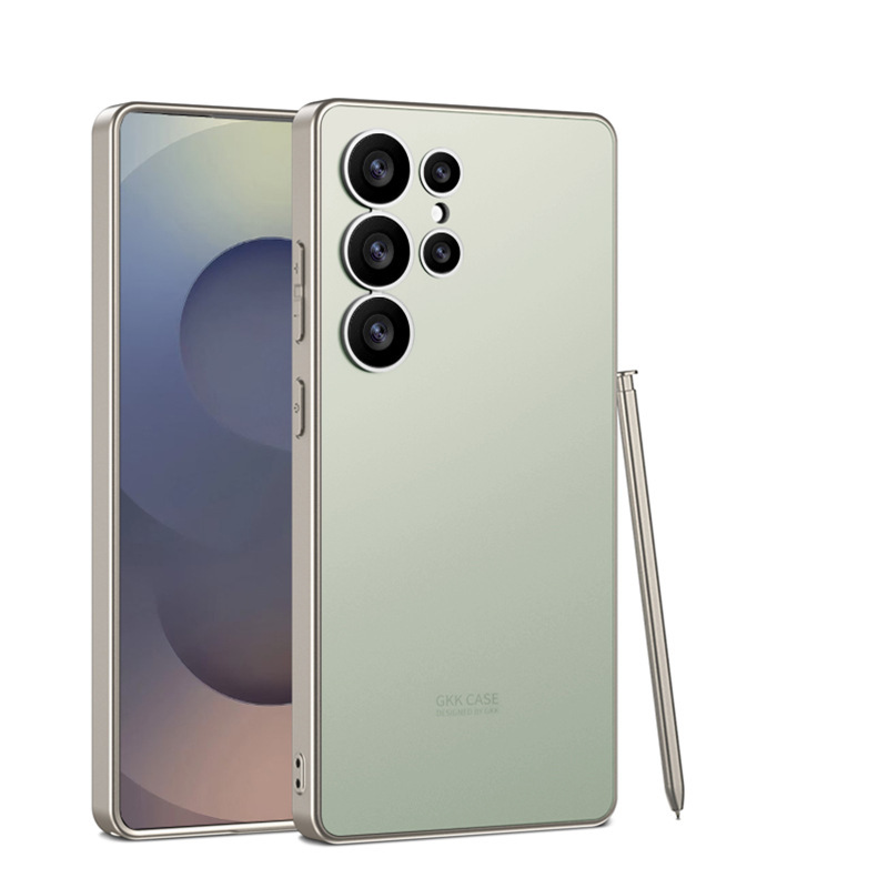 Compatible with Samsung S26 Ultra and S25 Ultra phone cases. Features include a soft-touch AG finish, fingerprint resistance, ultra-thin design, and full coverage for shock protection.