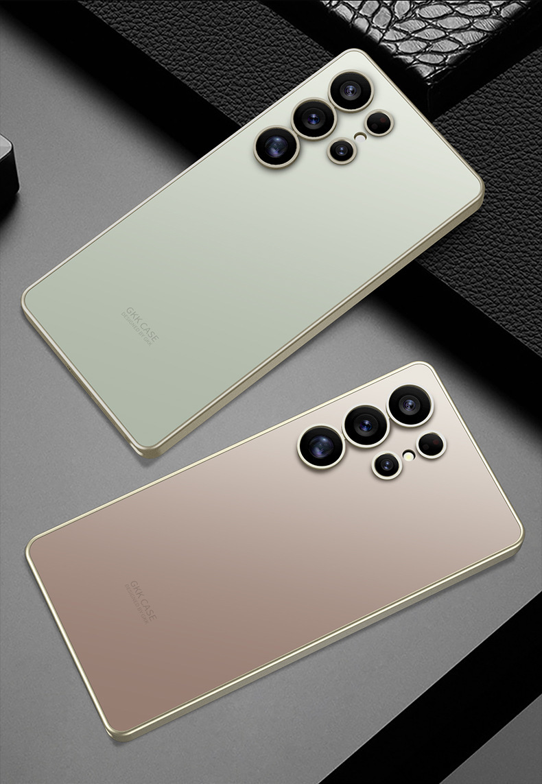 Compatible with Samsung S26 Ultra and S25 Ultra phone cases. Features include a soft-touch AG finish, fingerprint resistance, ultra-thin design, and full coverage for shock protection.