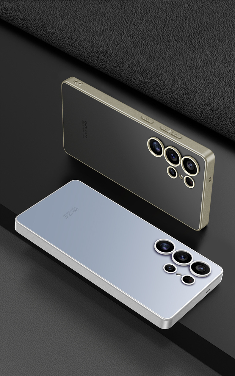 Compatible with Samsung S26 Ultra and S25 Ultra phone cases. Features include a soft-touch AG finish, fingerprint resistance, ultra-thin design, and full coverage for shock protection.