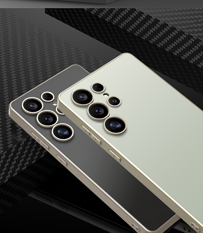 Compatible with Samsung S26 Ultra and S25 Ultra phone cases. Features include a soft-touch AG finish, fingerprint resistance, ultra-thin design, and full coverage for shock protection.