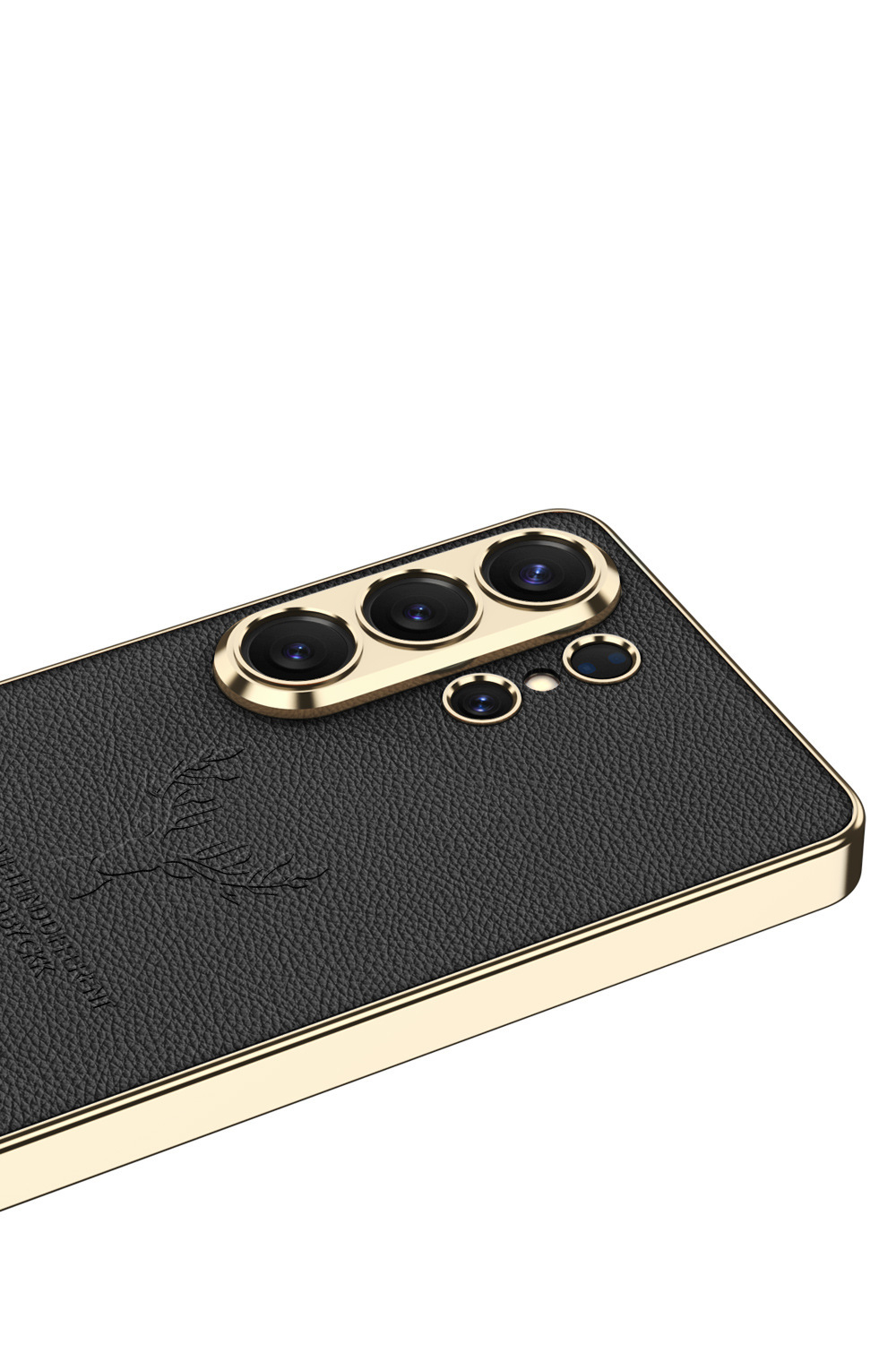 Compatible with Samsung S26 Ultra phone case S25/24U reindeer electroplated vegan leather new full-coverage drop-proof protective case
