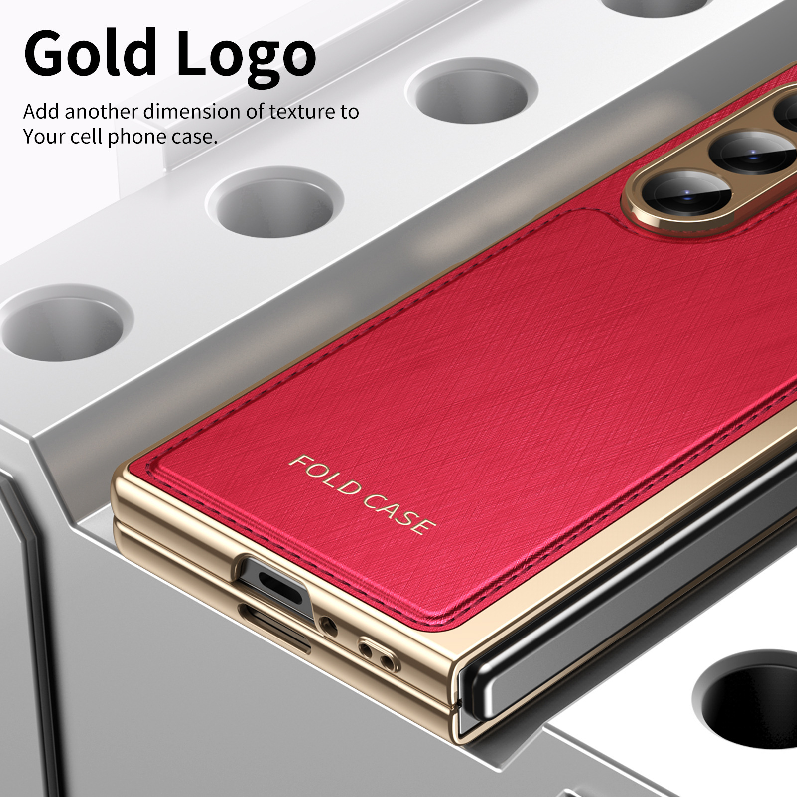 Compatible with Samsung Z Fold7/6/5 phone case, electroplated leather, Fold4/3 case, integrated screen protector, shockproof protective case