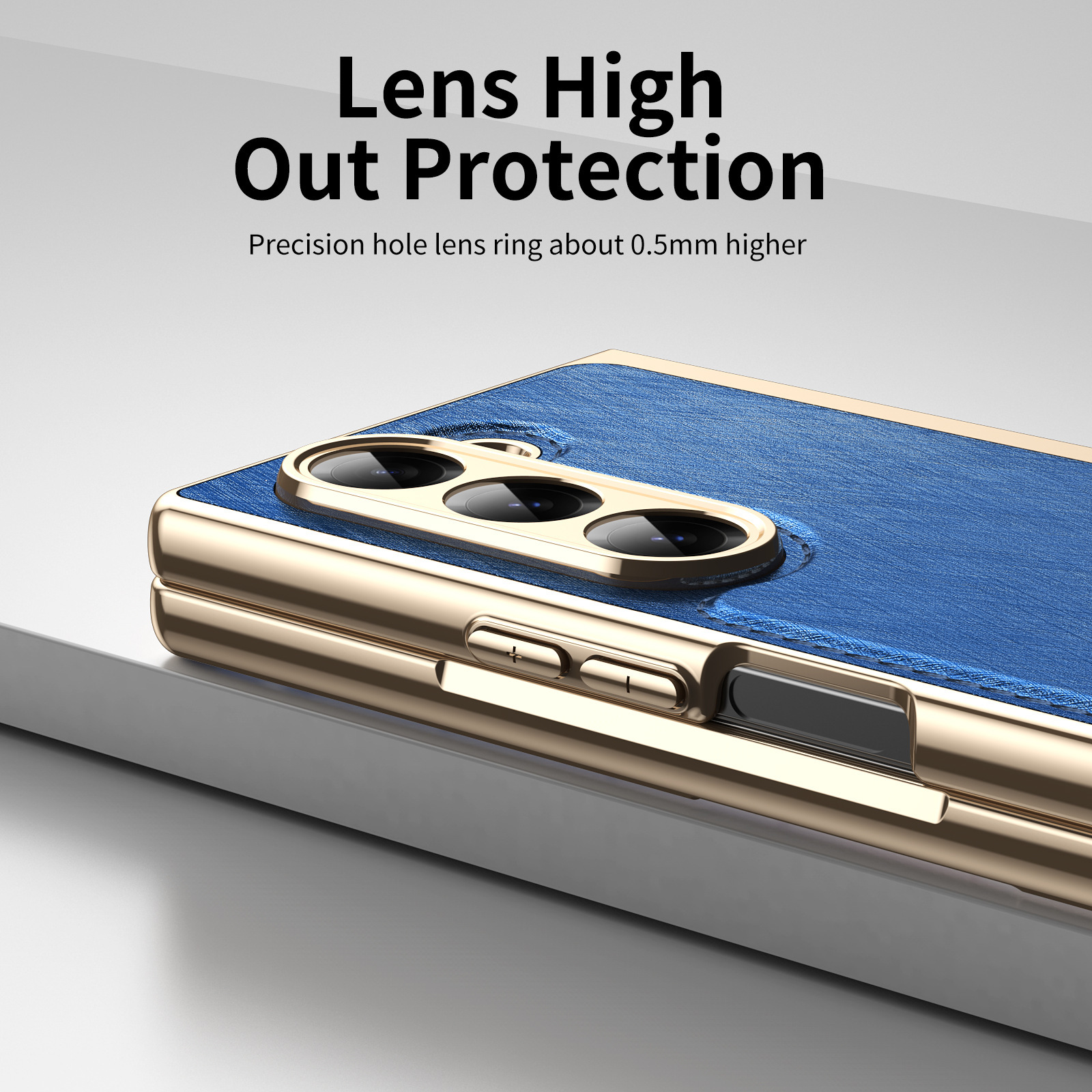 Compatible with Samsung Z Fold7/6/5 phone case, electroplated leather, Fold4/3 case, integrated screen protector, shockproof protective case