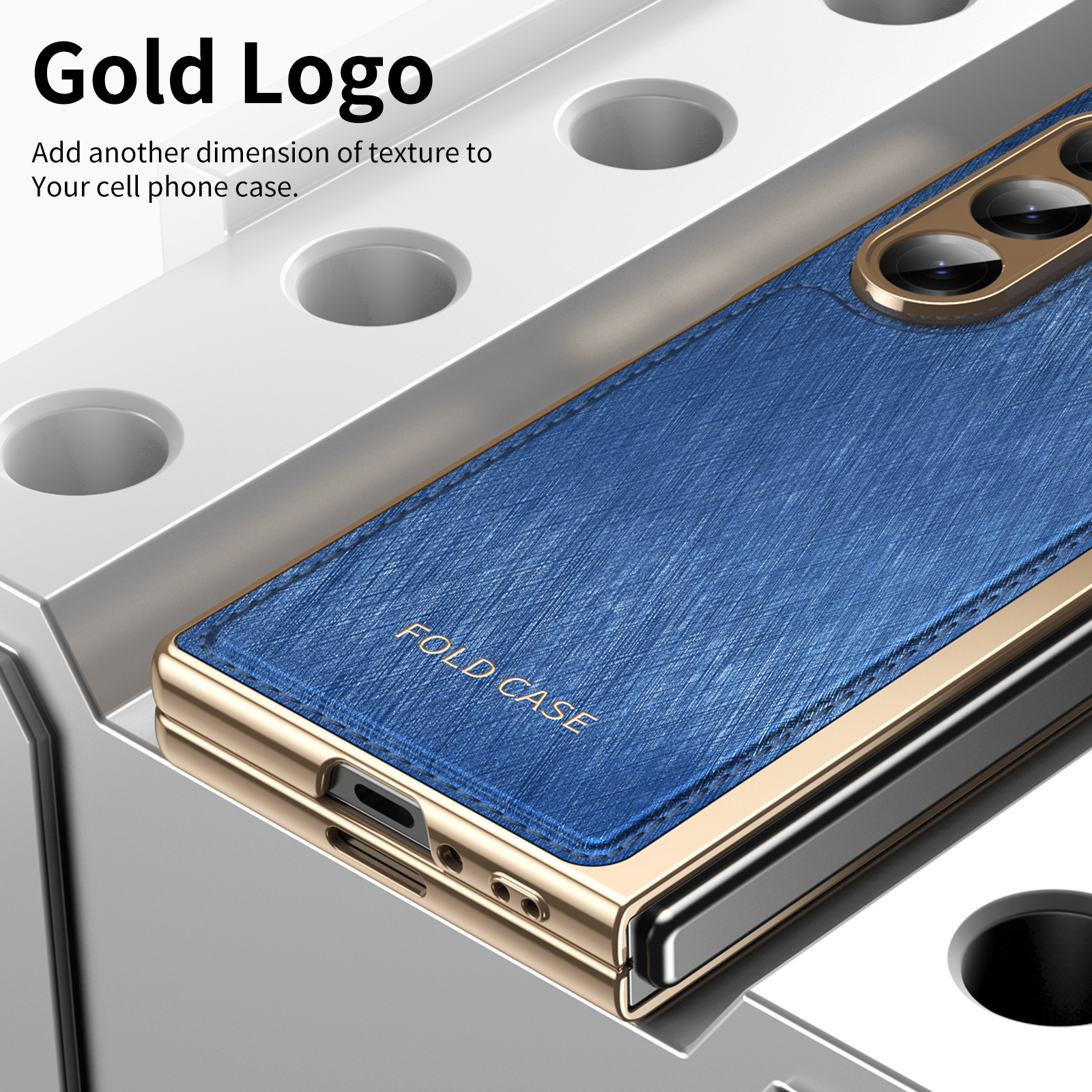 Compatible with Samsung Z Fold7/6/5 phone case, electroplated leather, Fold4/3 case, integrated screen protector, shockproof protective case