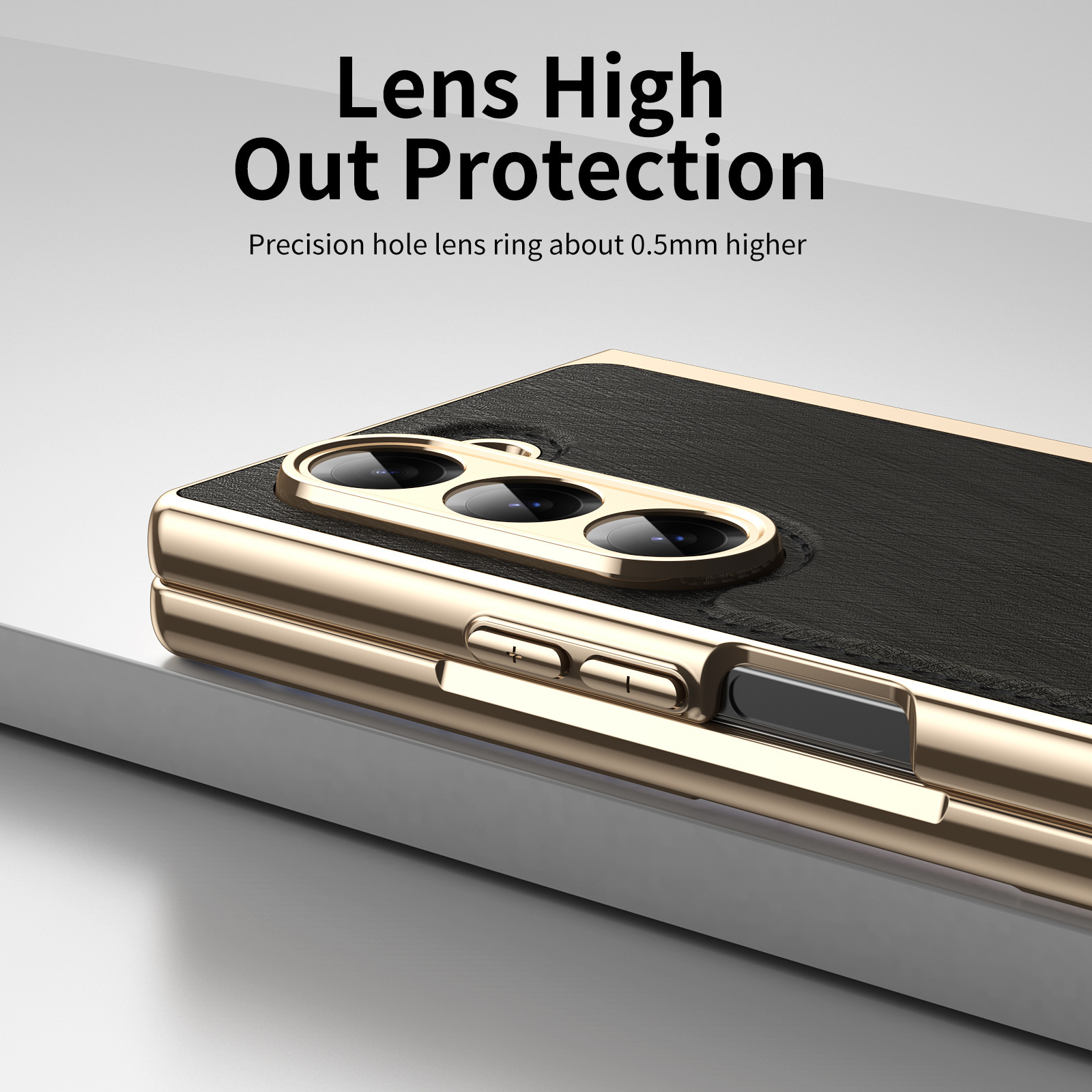 Compatible with Samsung Z Fold7/6/5 phone case, electroplated leather, Fold4/3 case, integrated screen protector, shockproof protective case